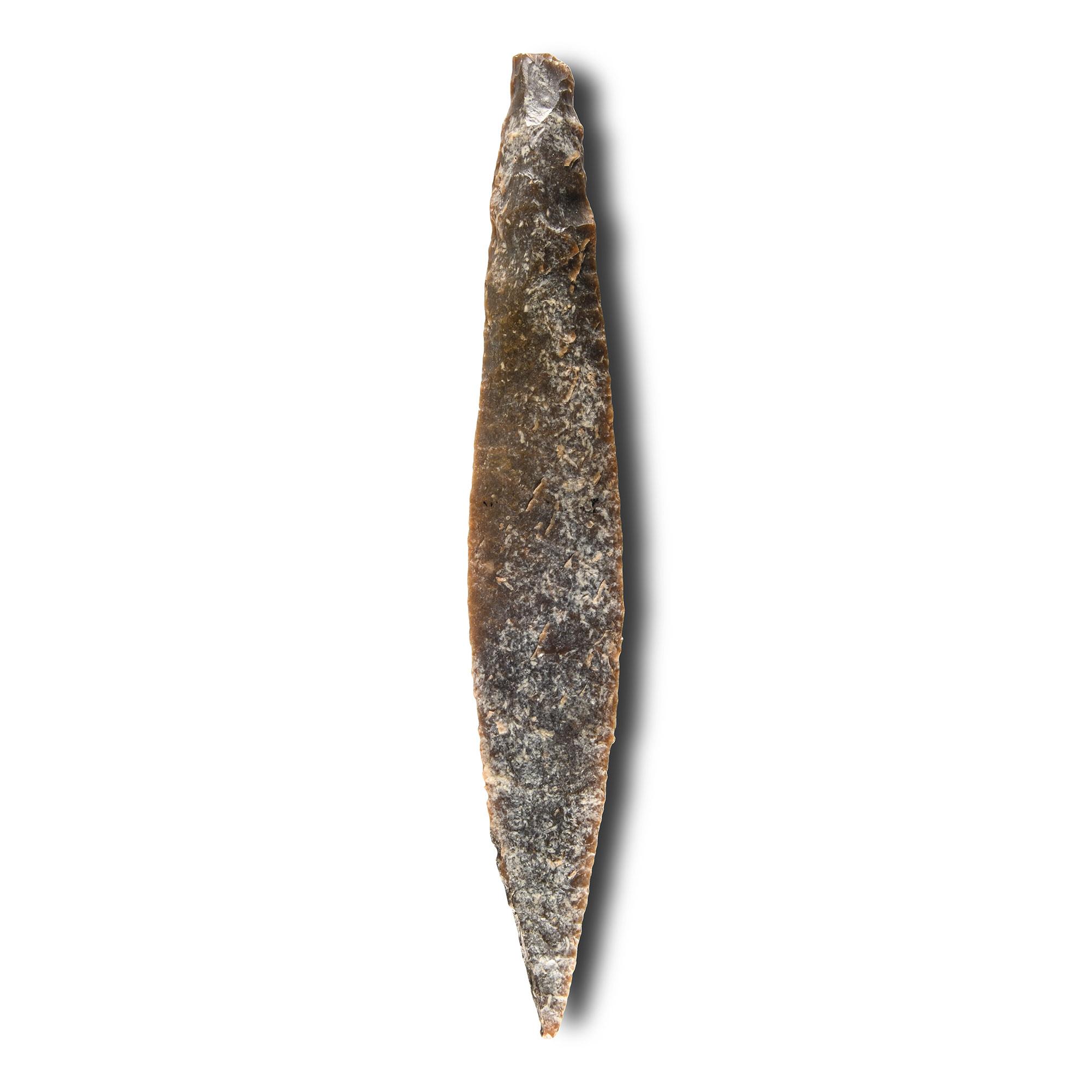 Large Stone Age Danish Type IIa Knapped Flint Dagger