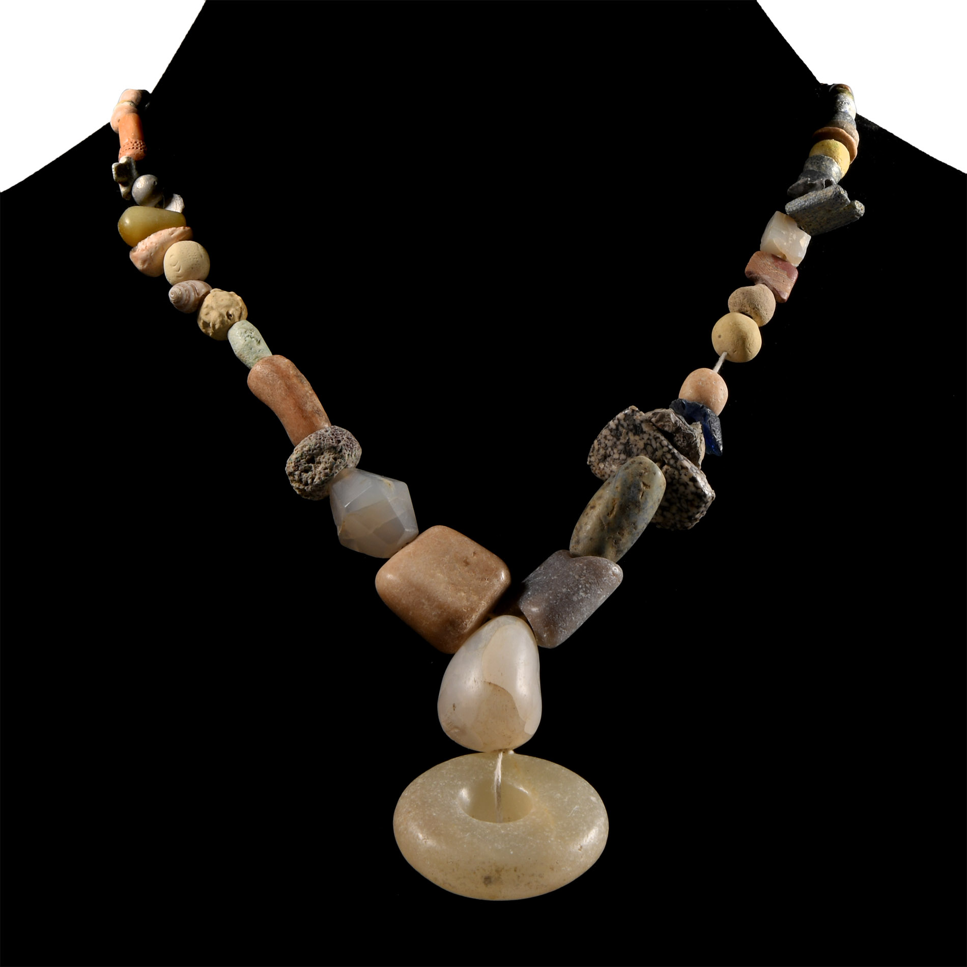 Western Asiatic Stone Bead Necklace String