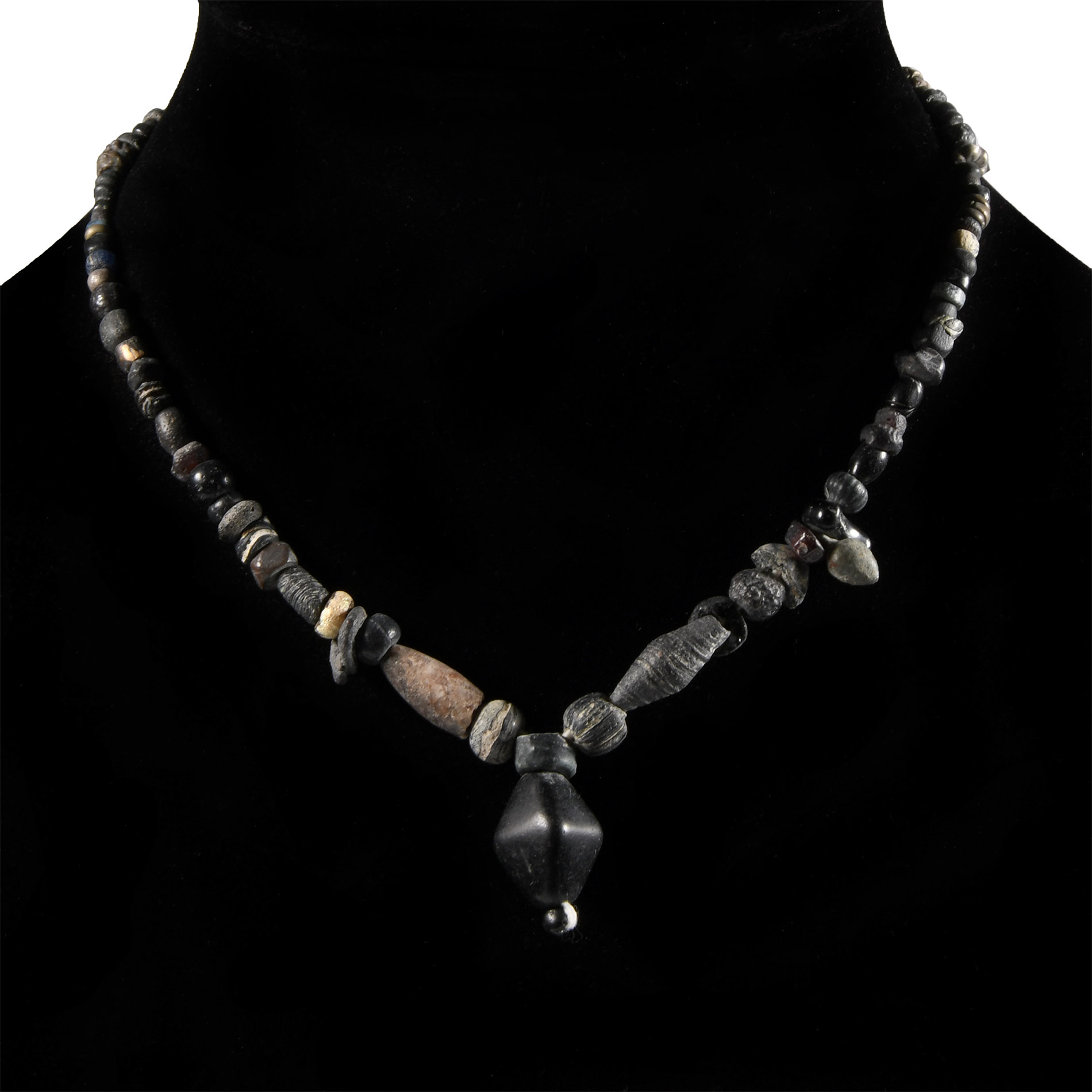 Roman Stone and Glass Bead Necklace String