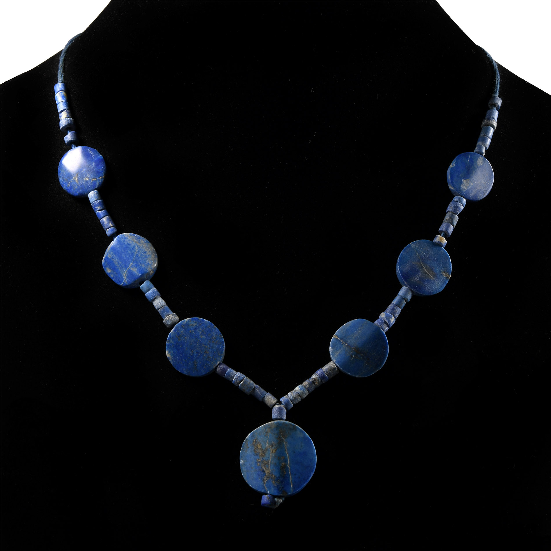 Bactrian Style Lapis Lazuli Bead Necklace String