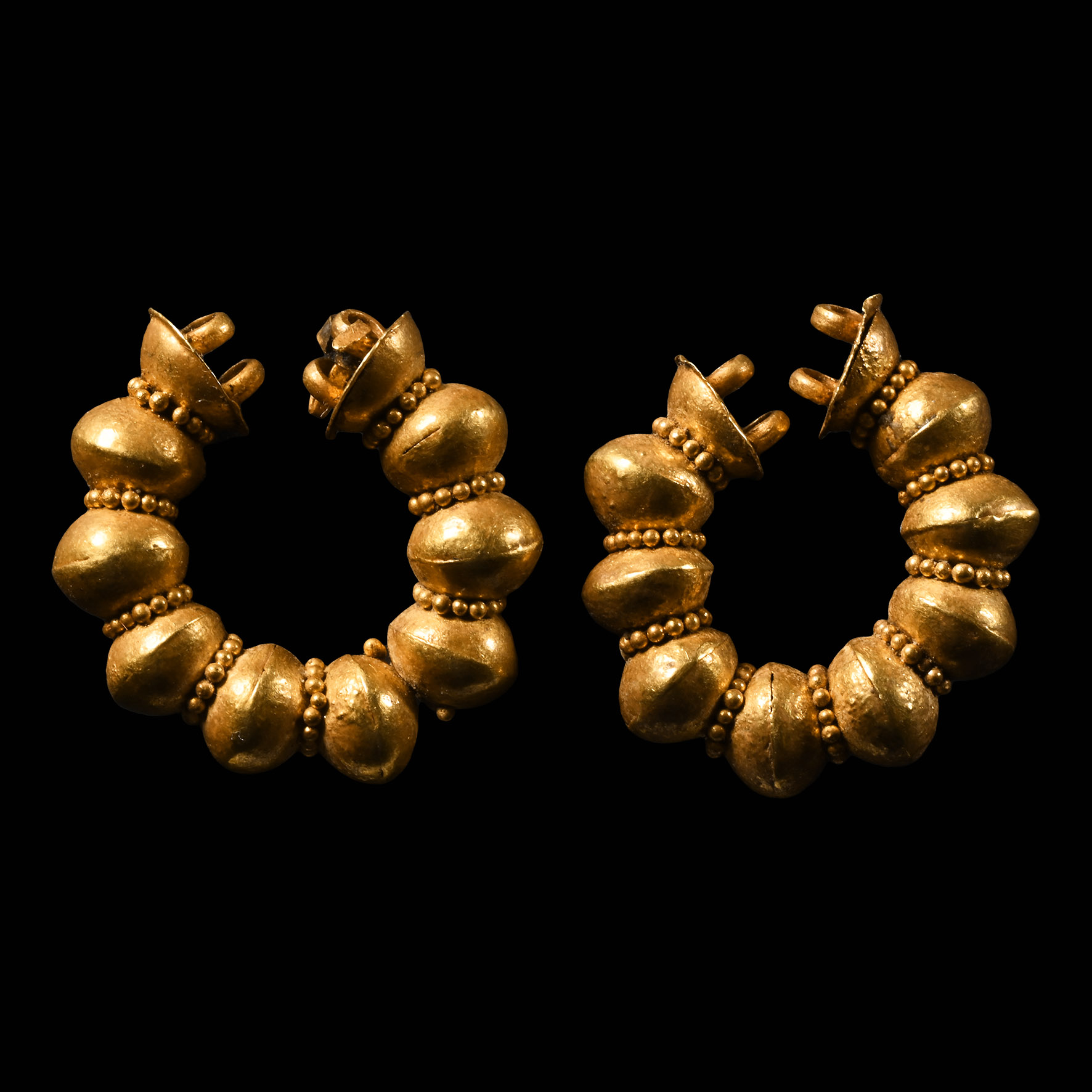 Western Asiatic Gold Earring Pair