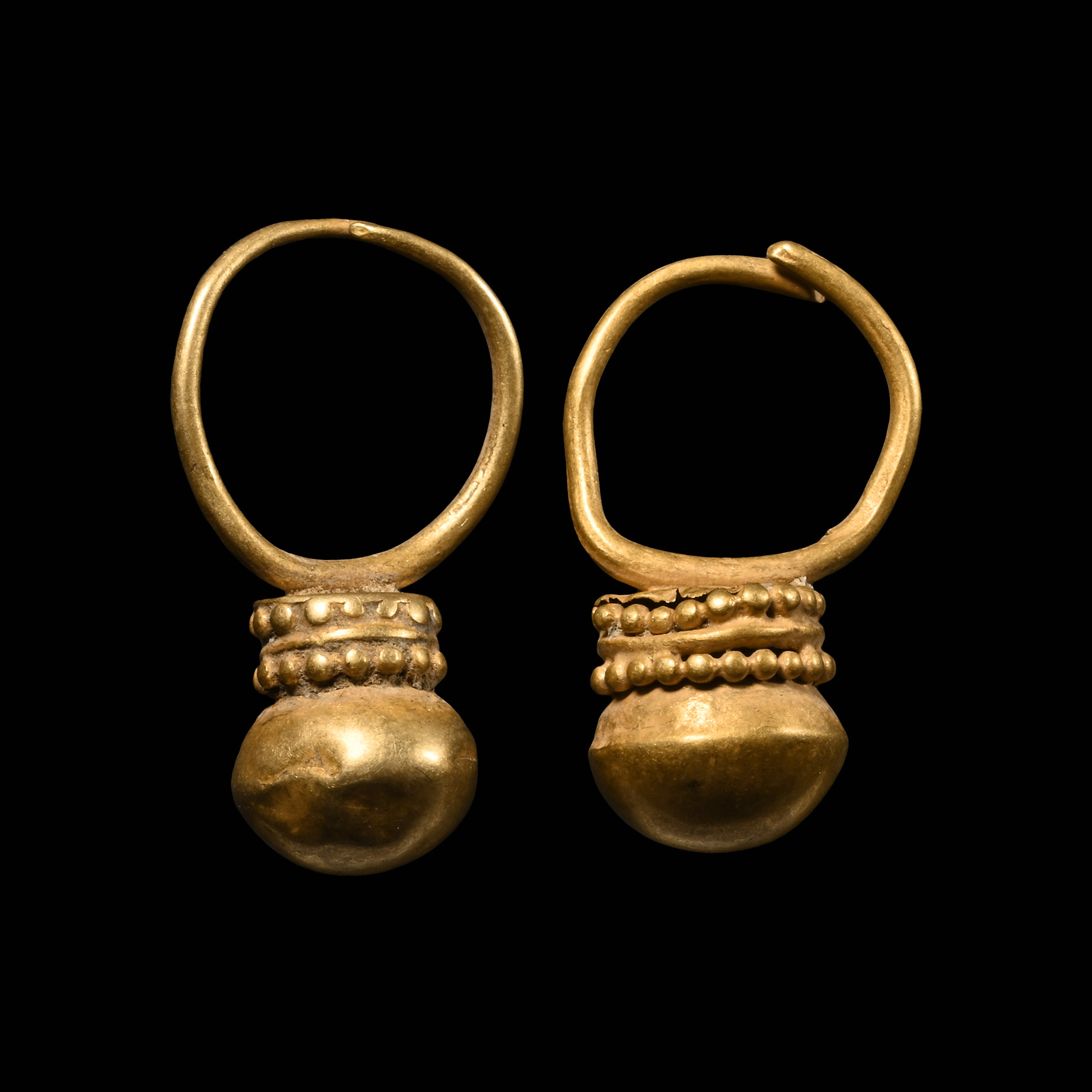 Western Asiatic Gold Earring Pair