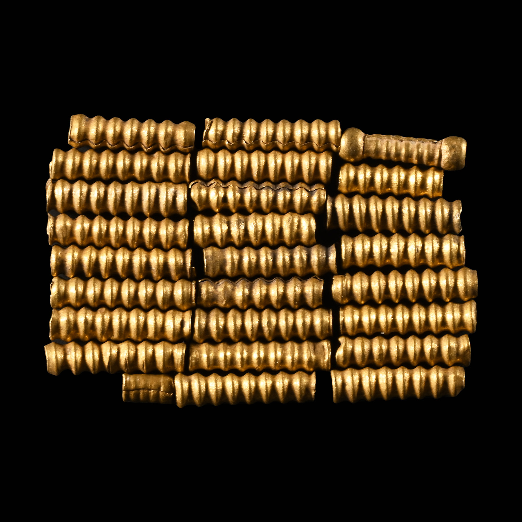 Western Asiatic Tubular Gold Bead Group