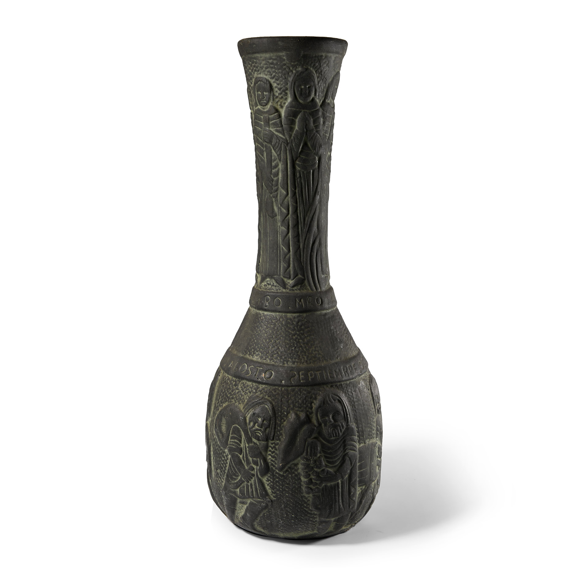 Large Ceramic Vase with Representation of the Months