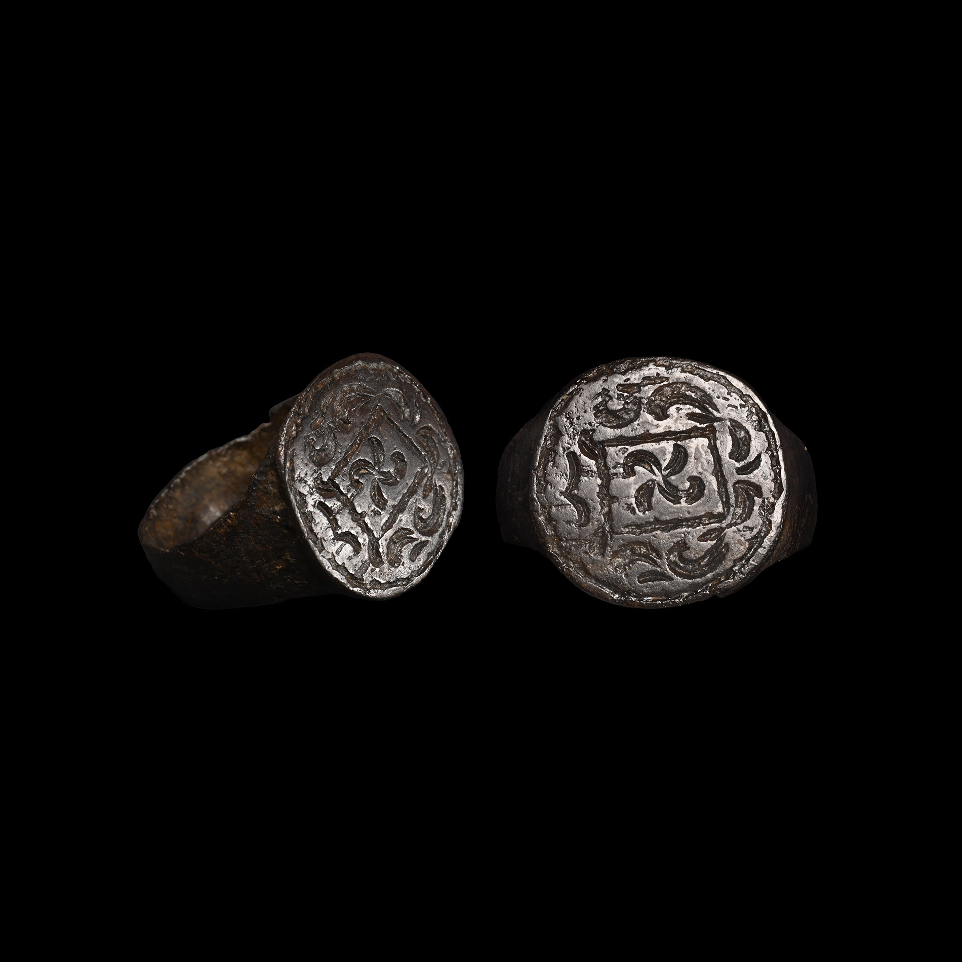 Tudor Period Bronze Signet Ring