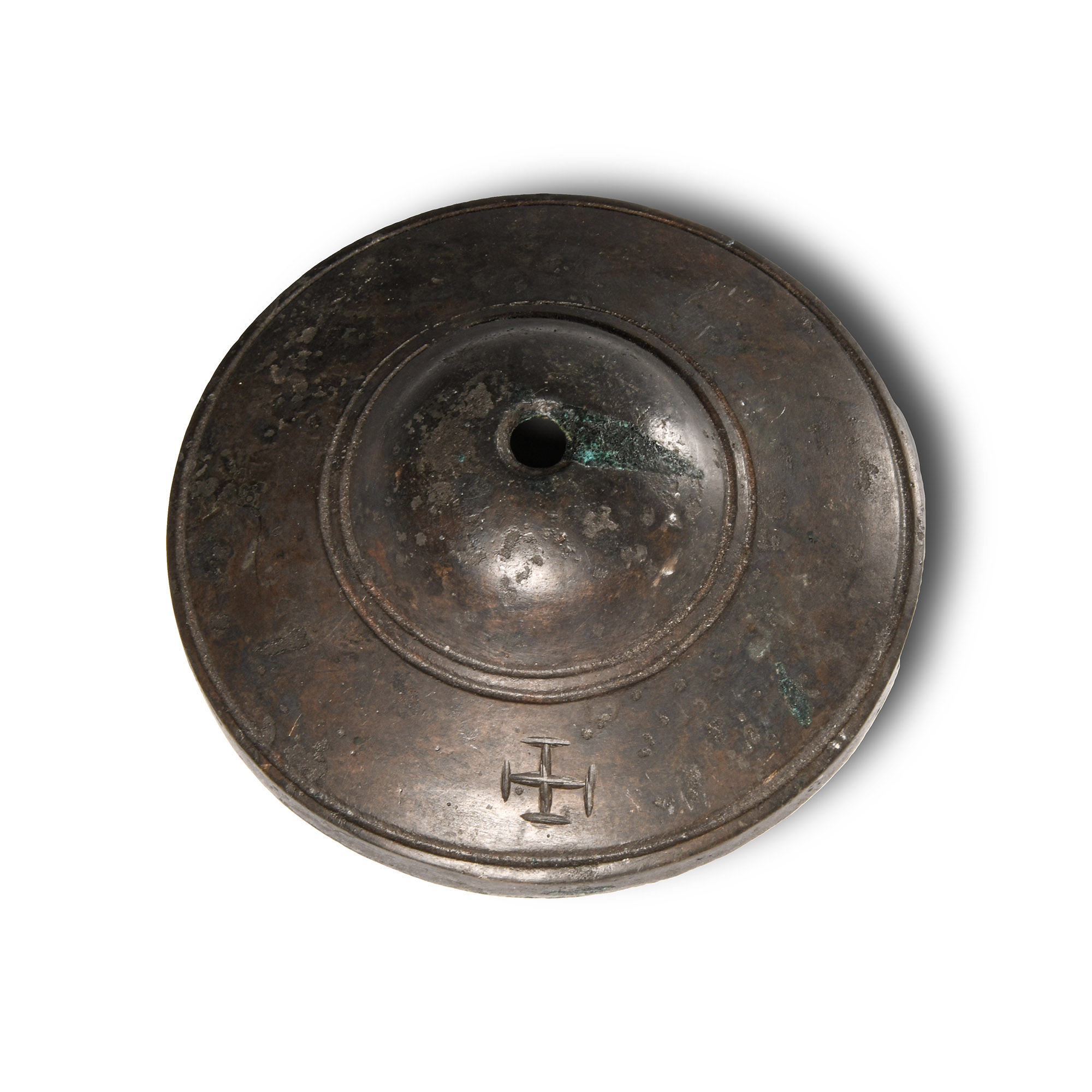 Medieval Bronze Altar Cross Base with Cross Potent