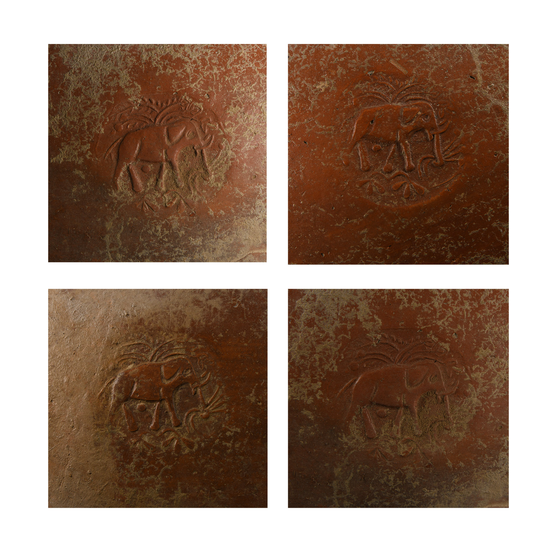 Indian Earthenware Vessel with Elephant Impressions