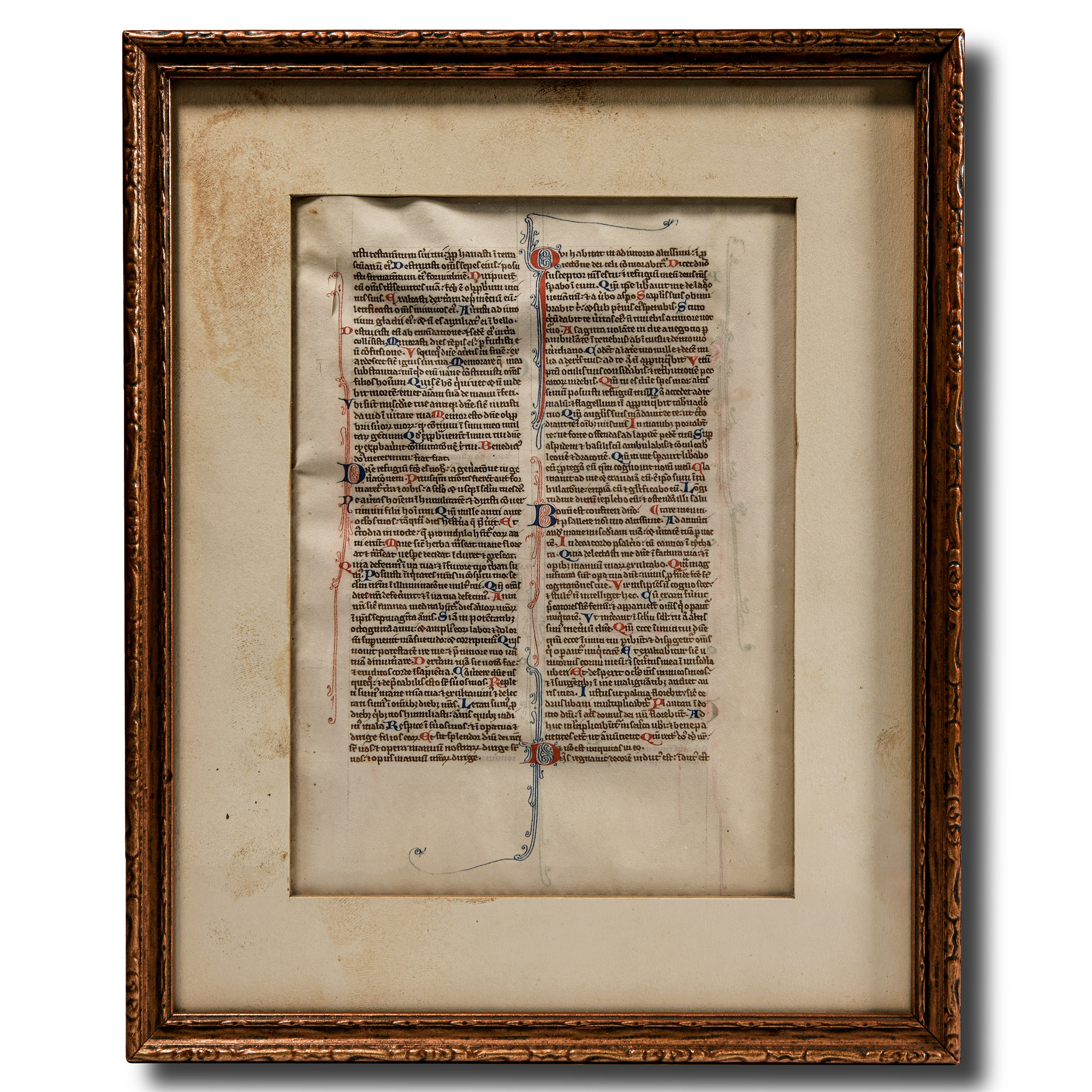 Medieval Illuminated Vellum Manuscript Page
