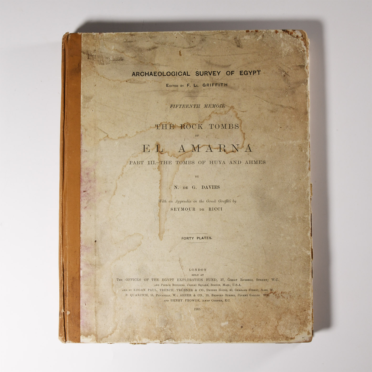 Archaeological Books - Davies, N. de G. - The Rock Tombs of El-Amarna (Egypt), Part III