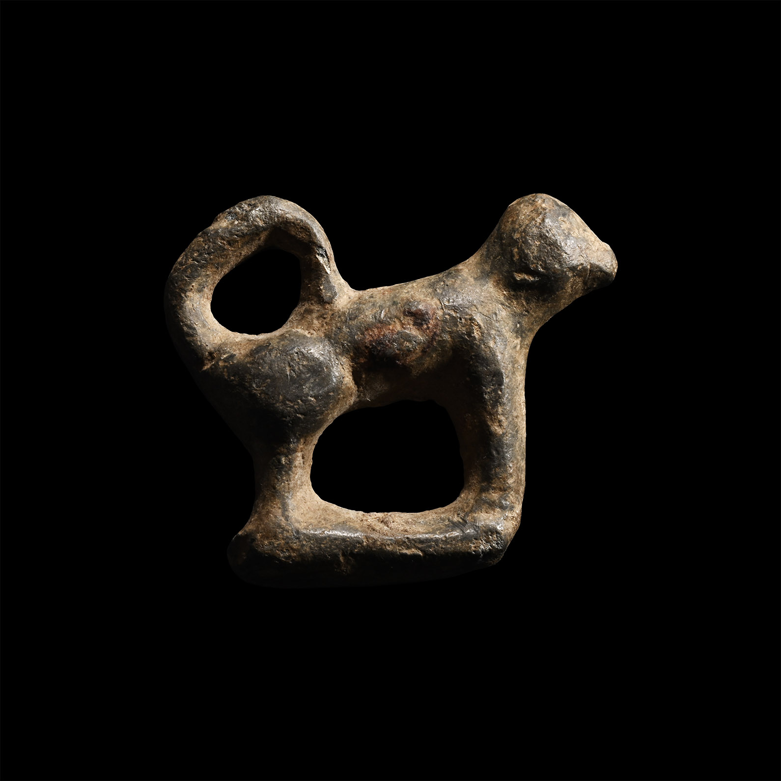 Medieval Bronze Dog Mount