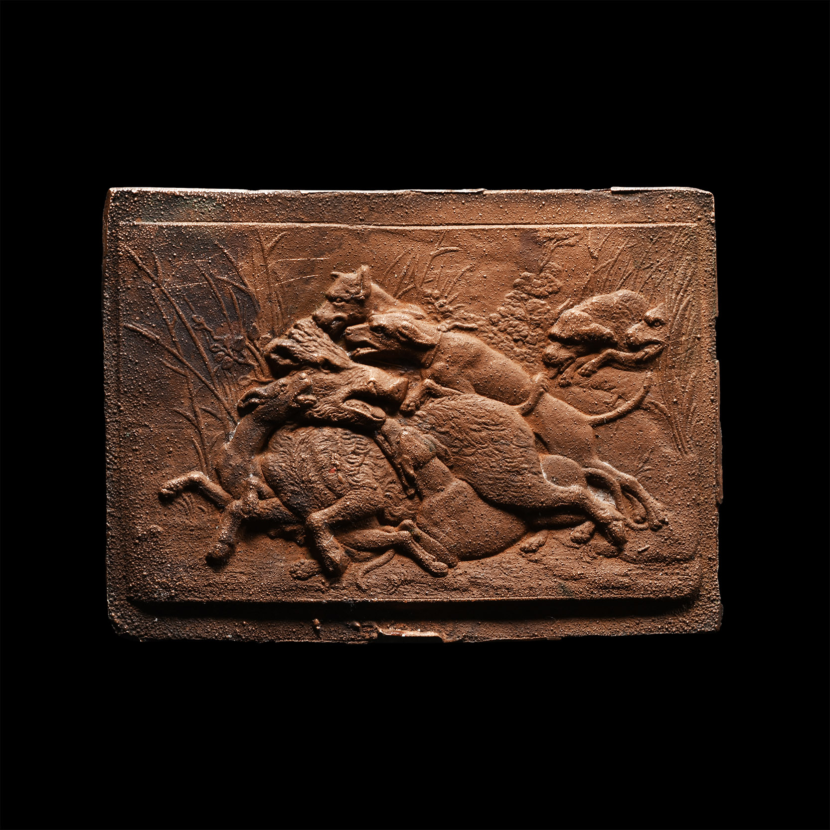 'The Boar Hunt' Copper Plaque