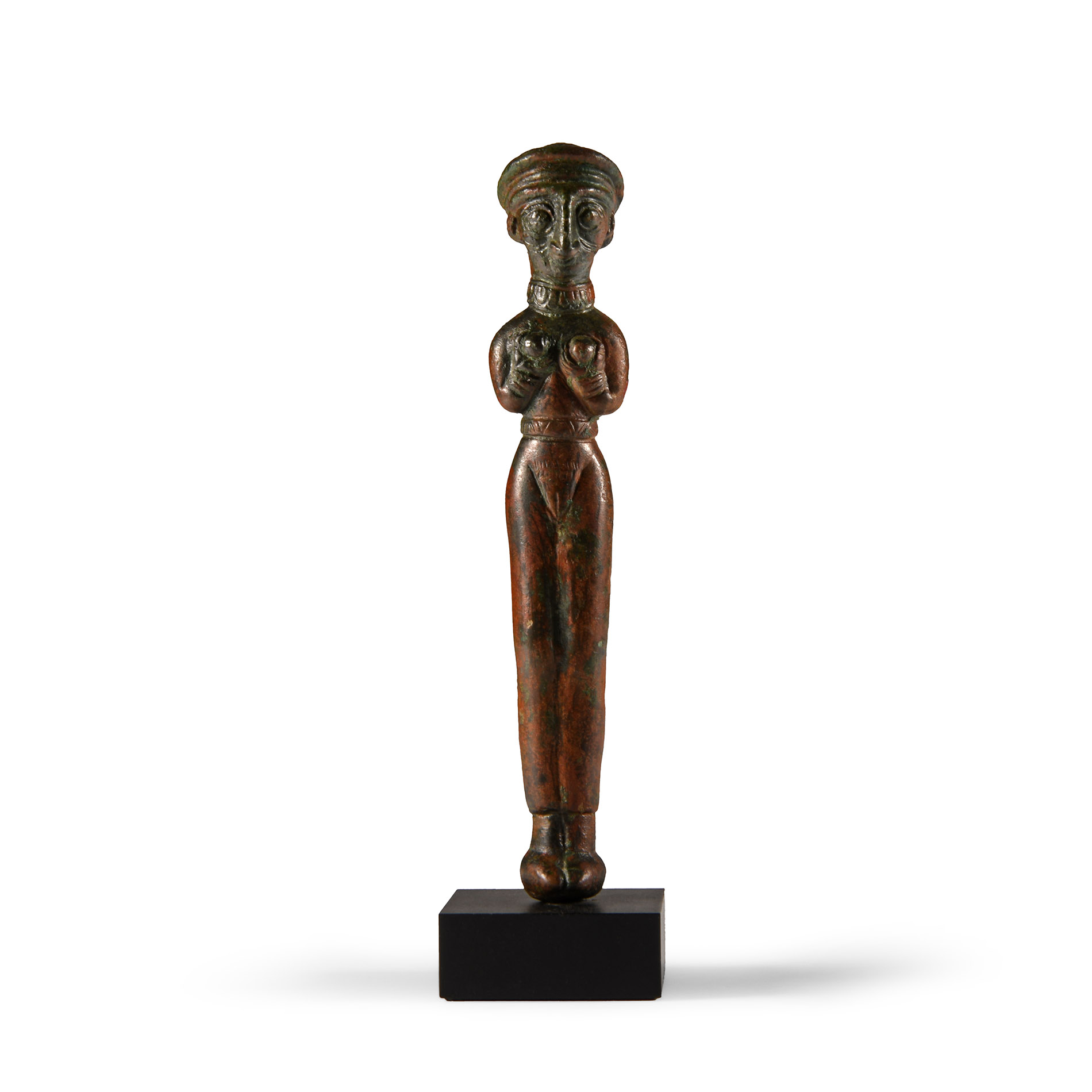 Elamite Bronze Statuette of a Goddess