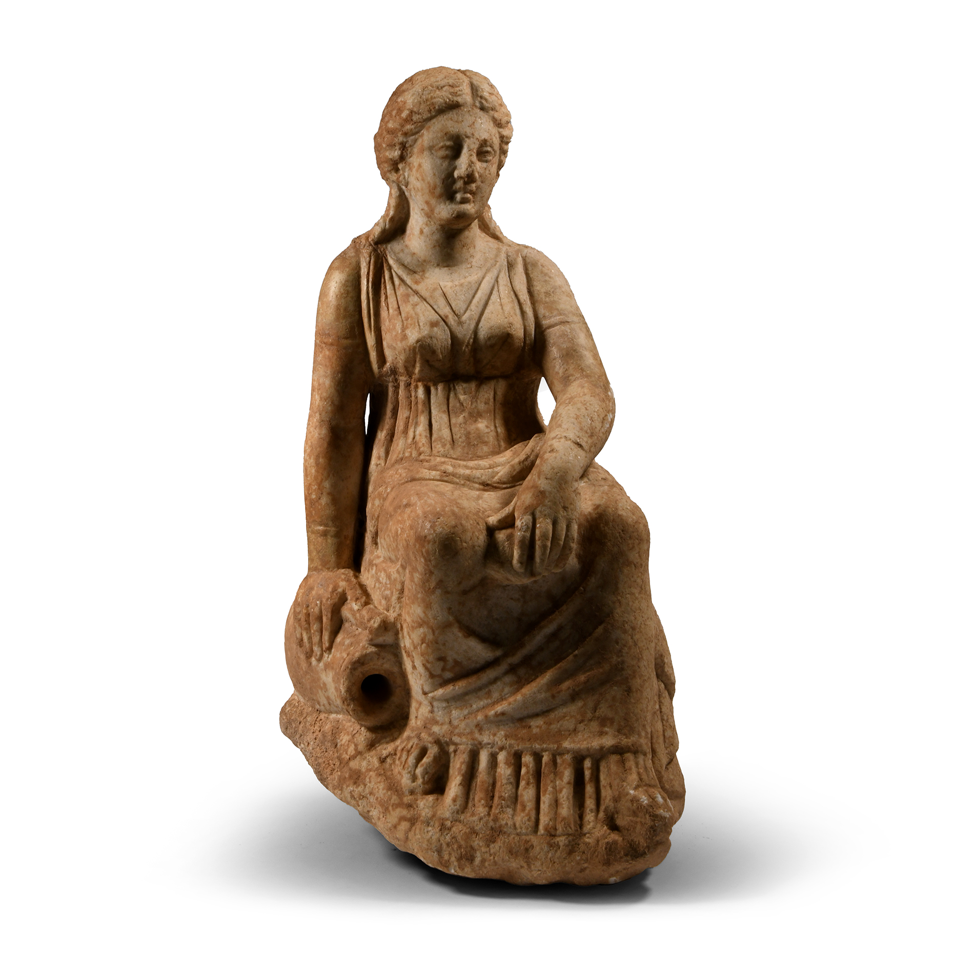 Roman Marble Statue of a Seated Female
