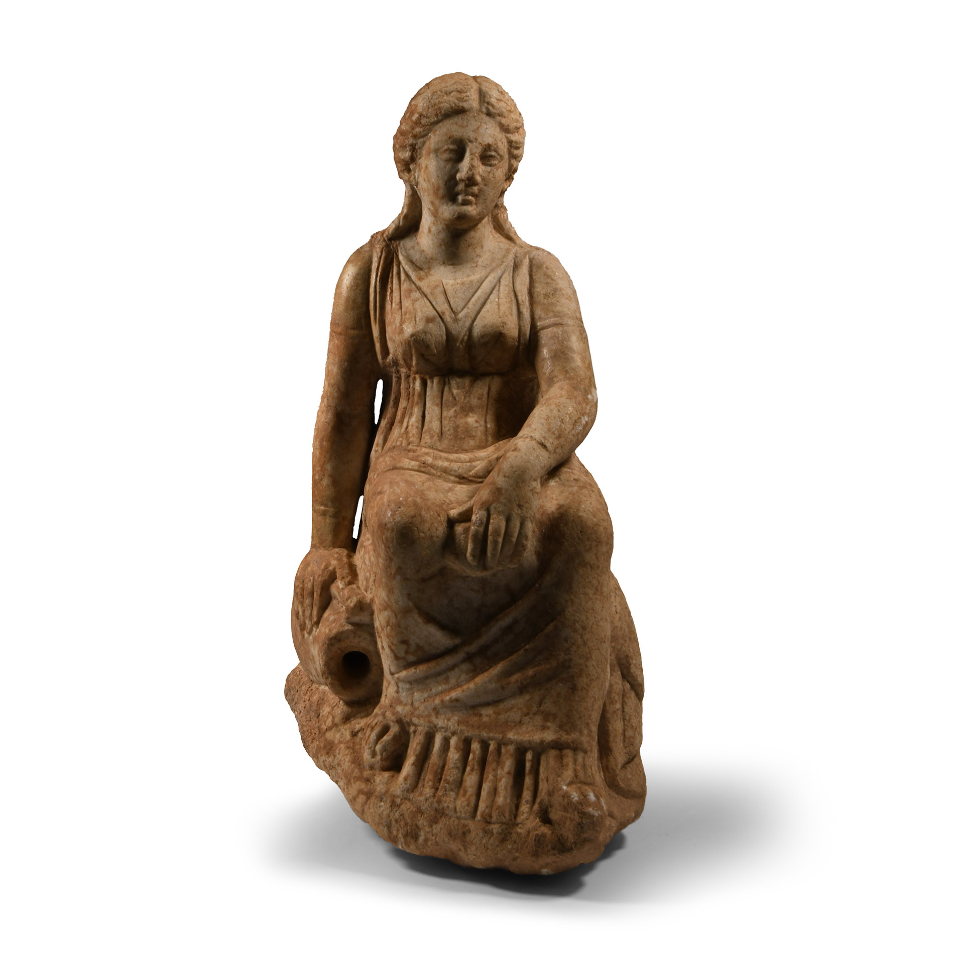Roman Marble Statue of a Seated Female
