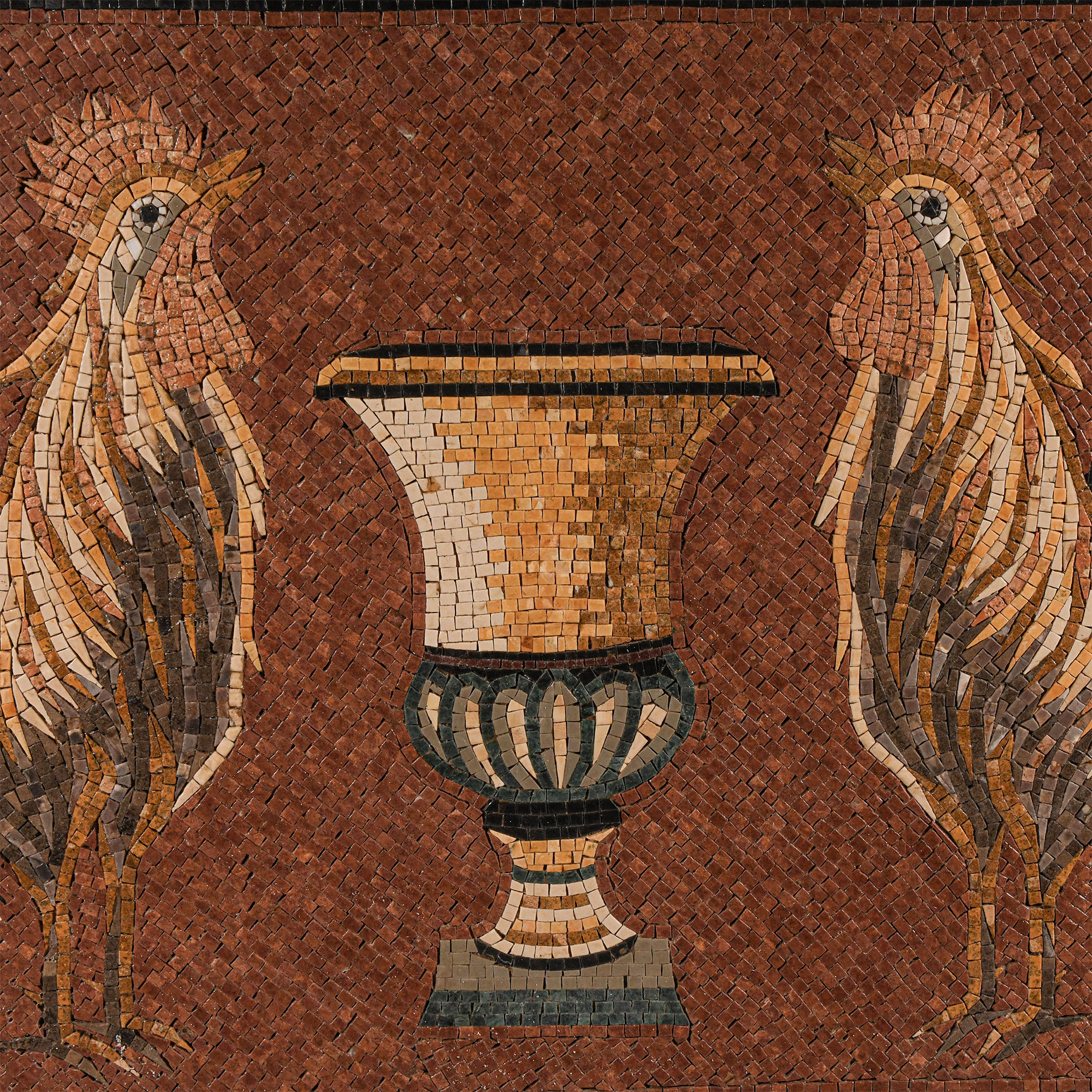Large Roman Style Mosaic Panel