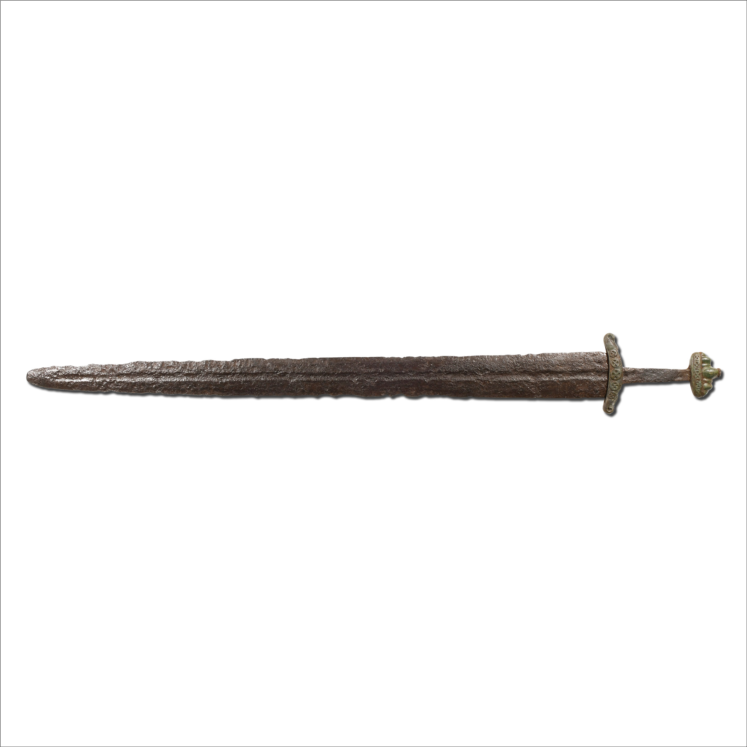 Viking Age Iron Sword with Seven-Lobed Pommel