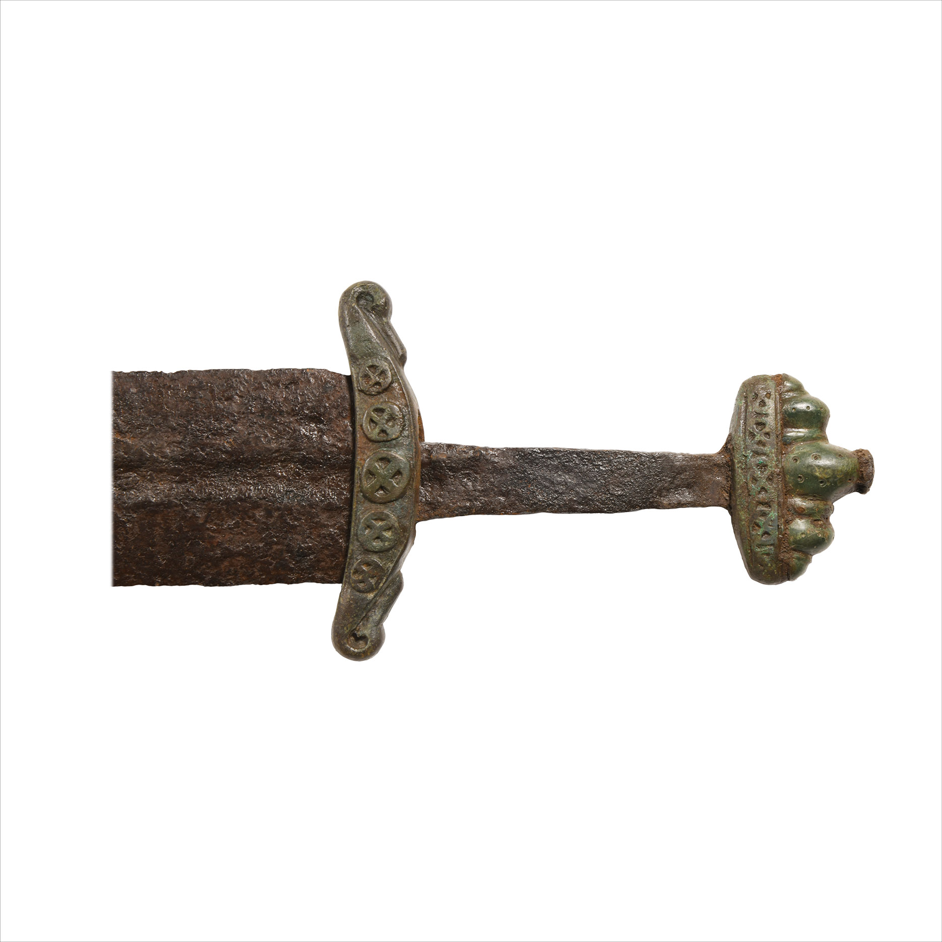 Viking Age Iron Sword with Seven-Lobed Pommel