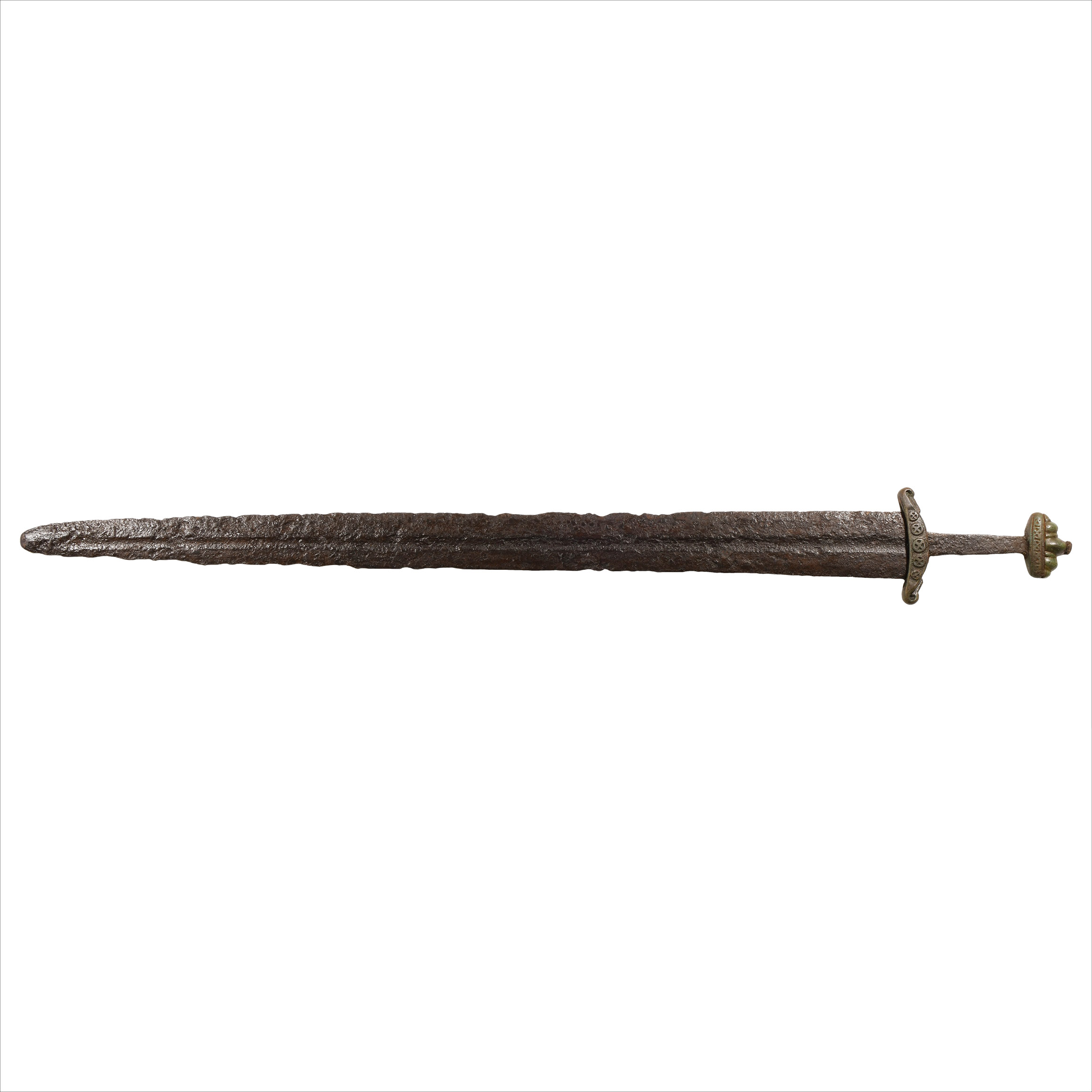 Viking Age Iron Sword with Seven-Lobed Pommel