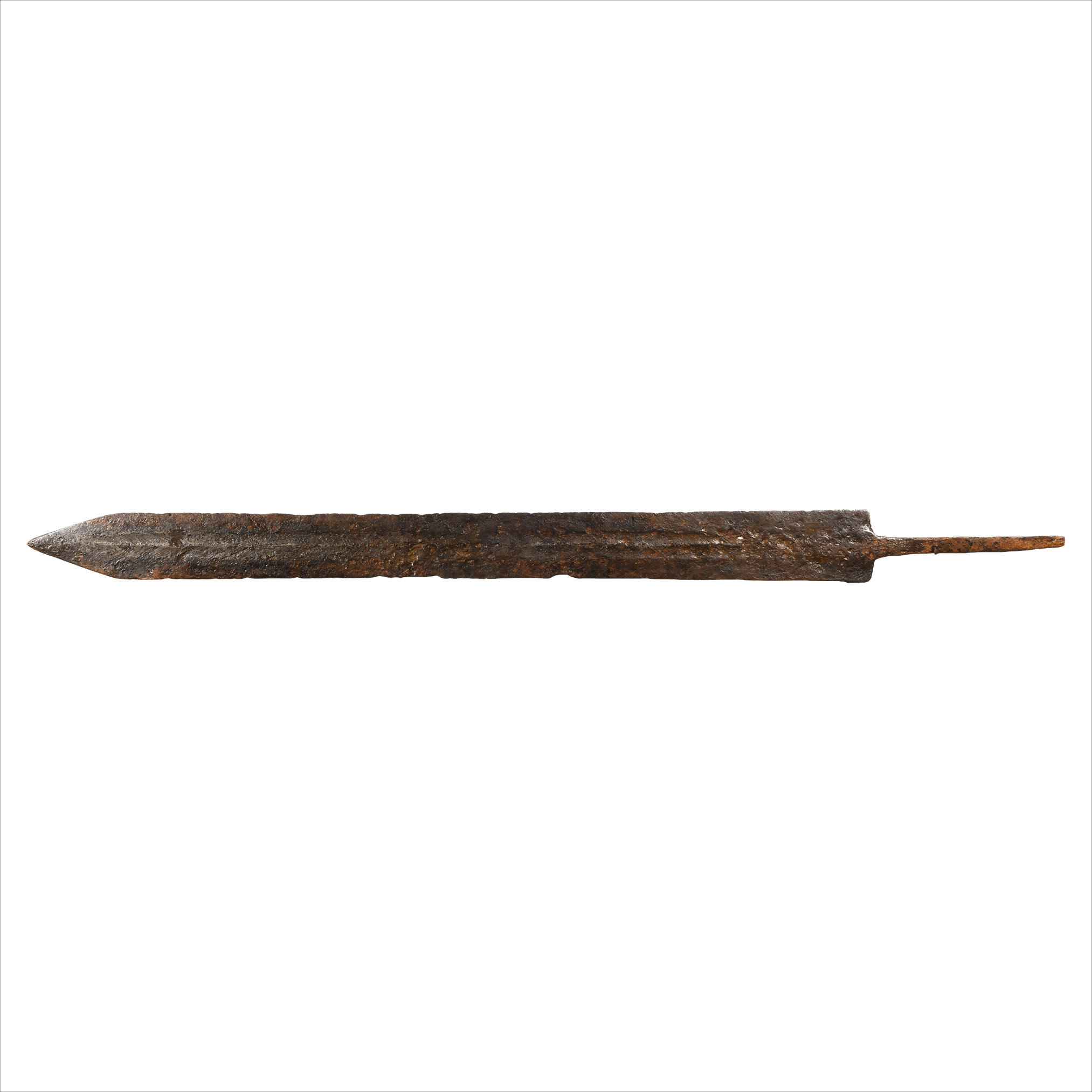 Roman Pattern-Welded Iron Spatha with Inlaid Military Figure