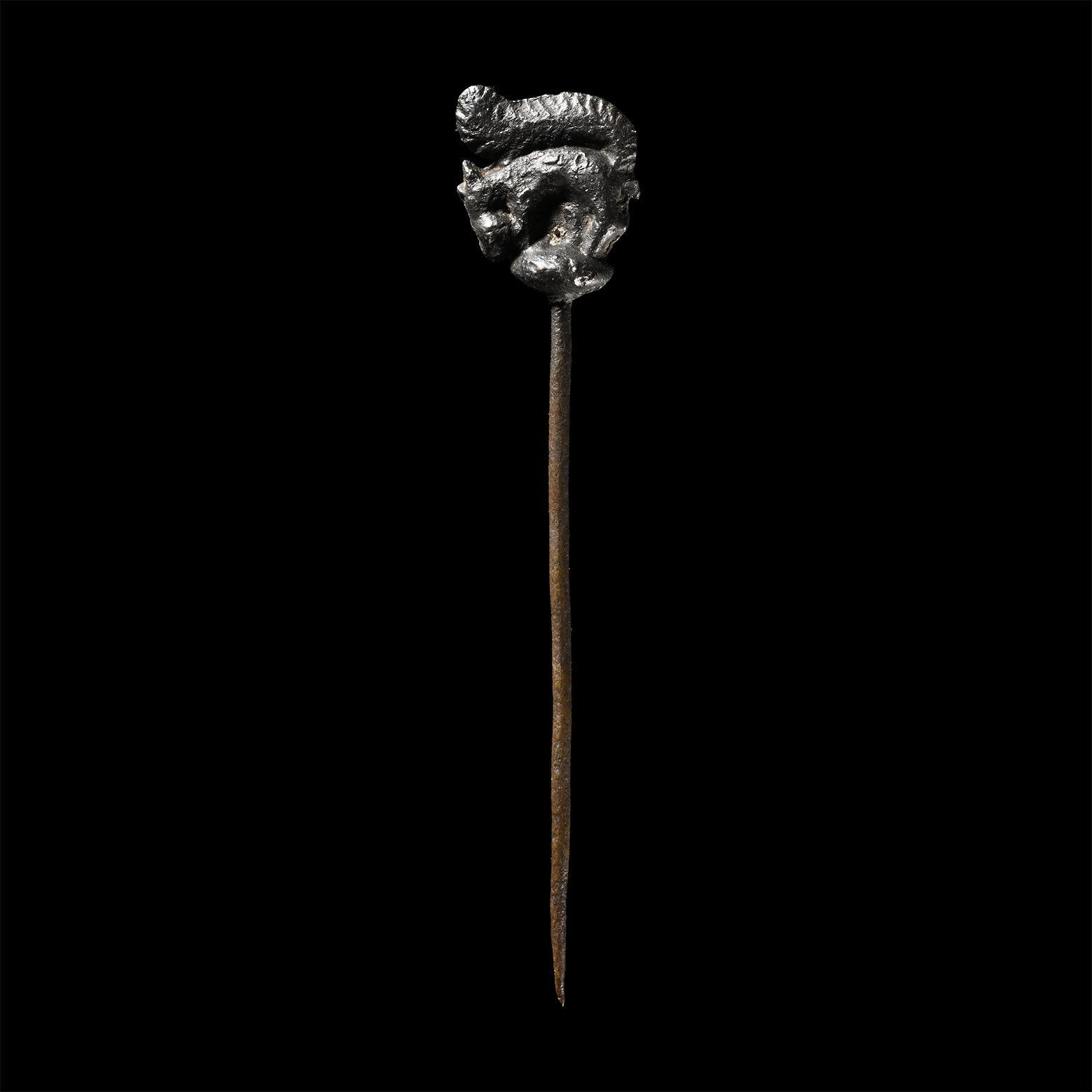 Medieval 'Thames' Bifacial Pewter Squirrel Pin
