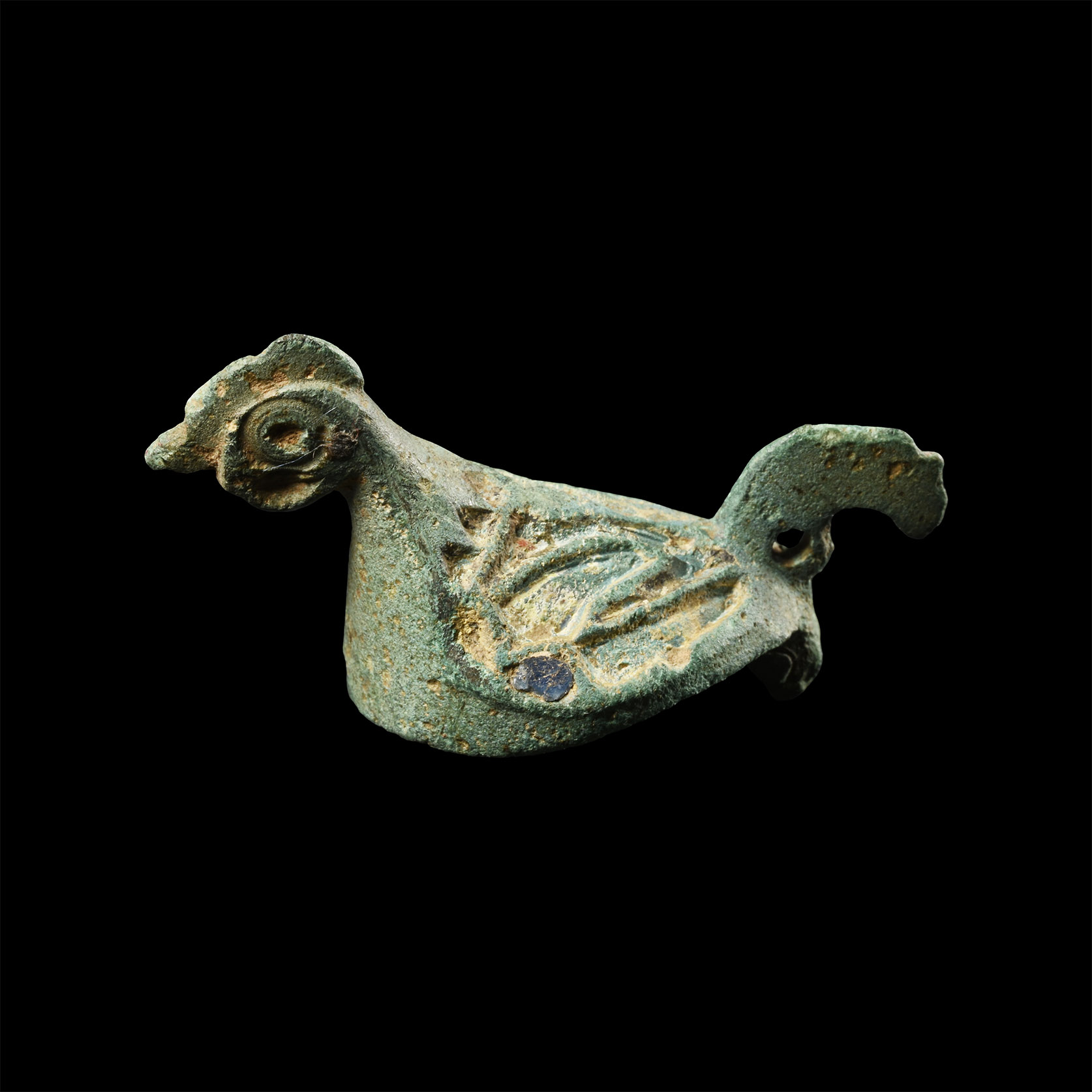 Roman 'Essex' Bronze Cockerel Brooch