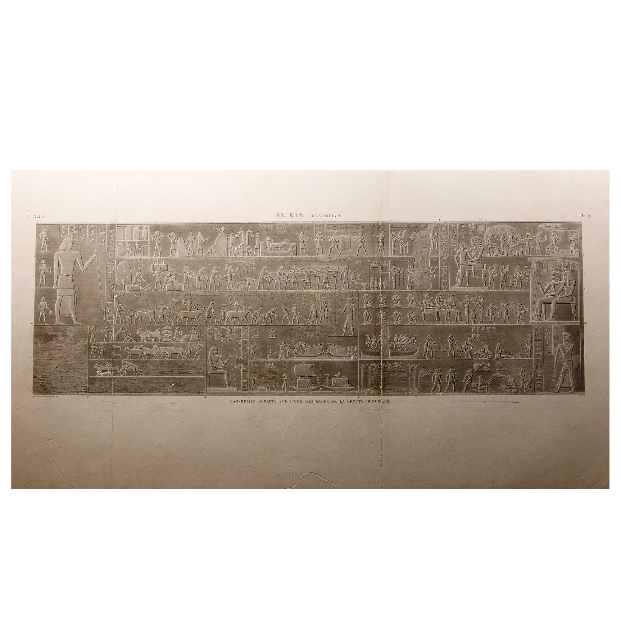 Large Egyptian Expedition Lithograph Print of Elethyia