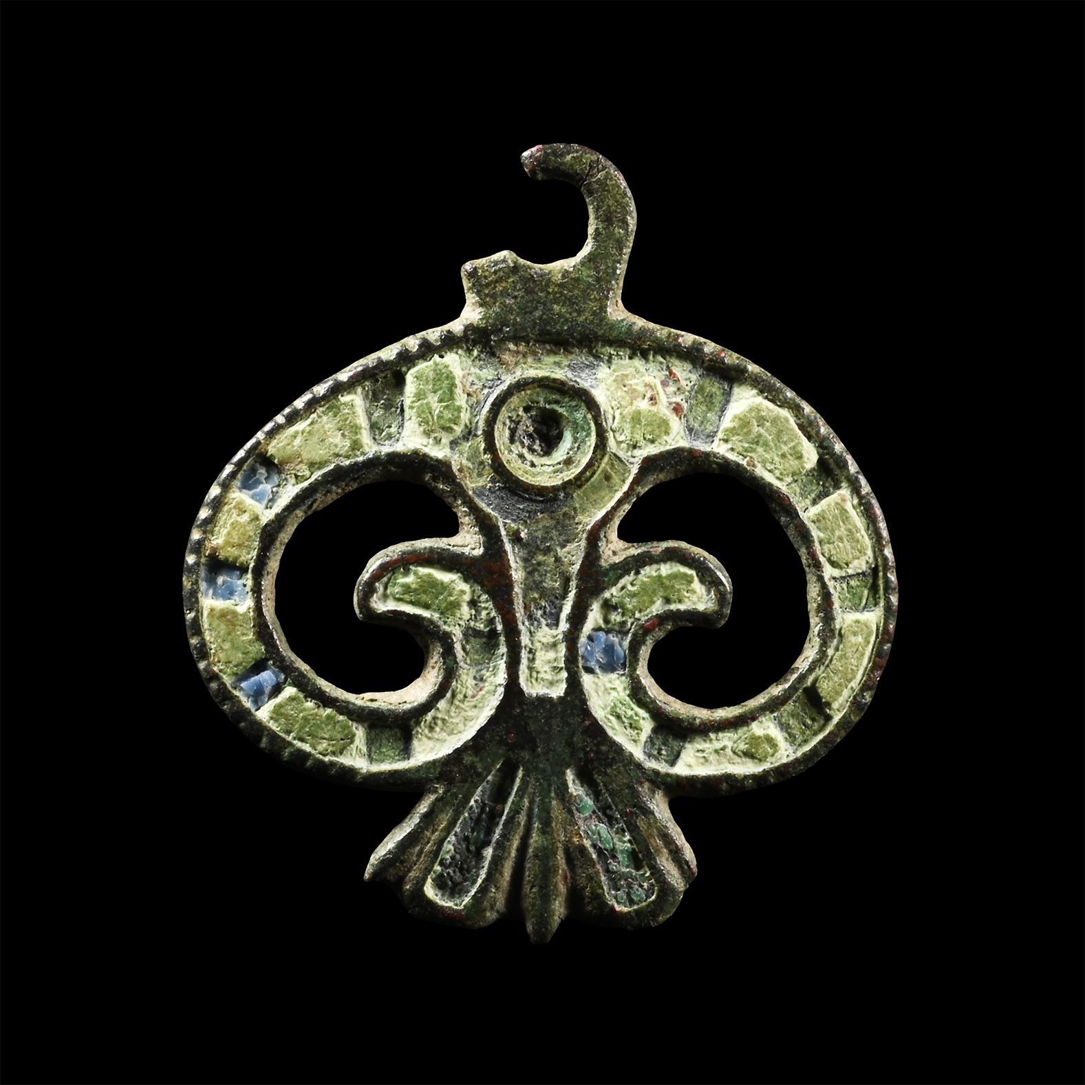 Roman Enamelled Bronze Mount
