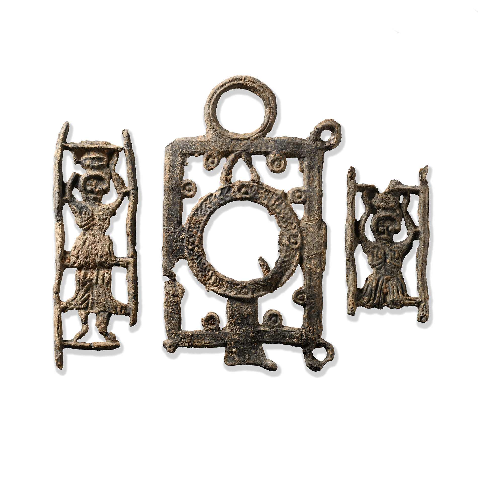 Umayyad Lead Mirror Triptych