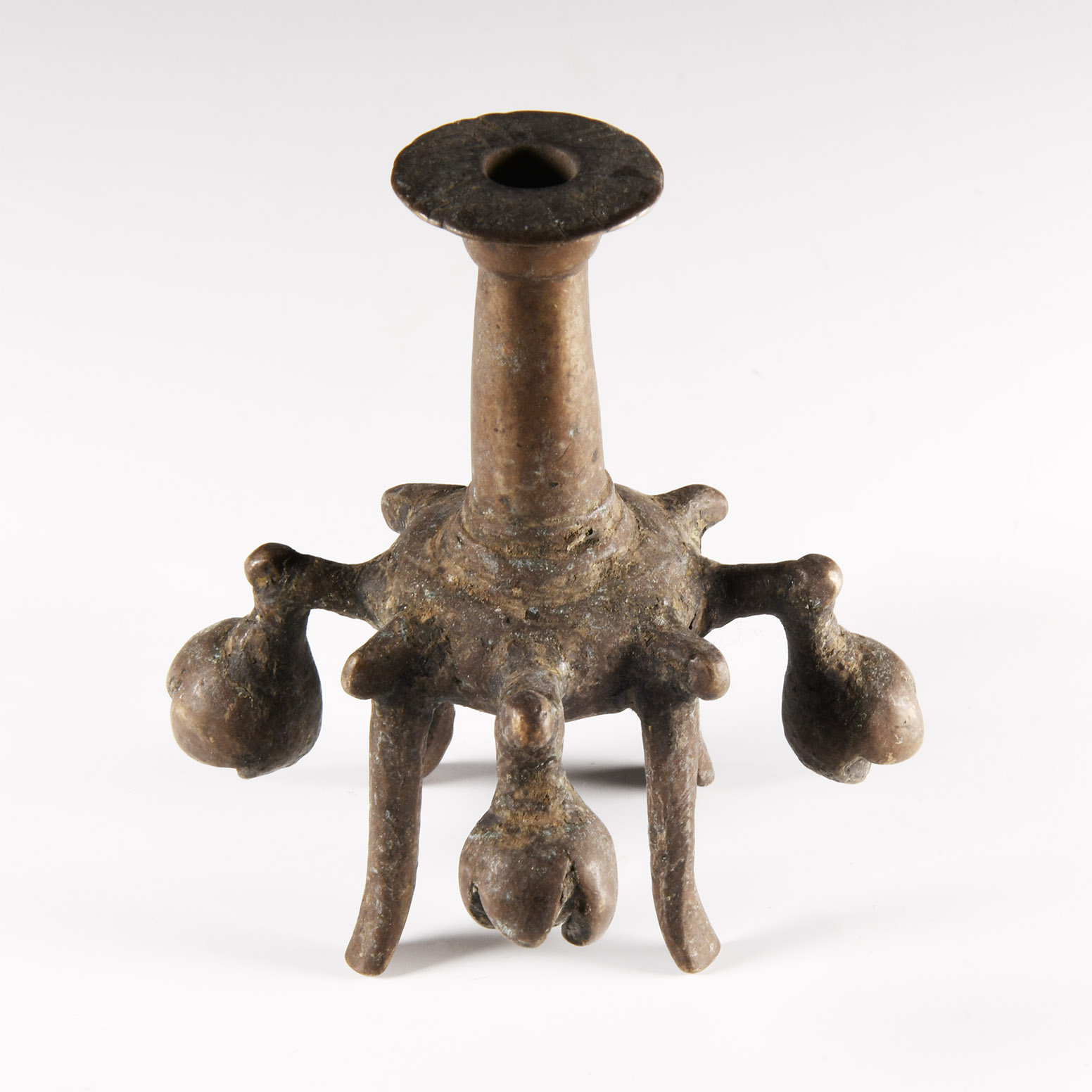 South East Asian Bronze Kohl Pot with Bells