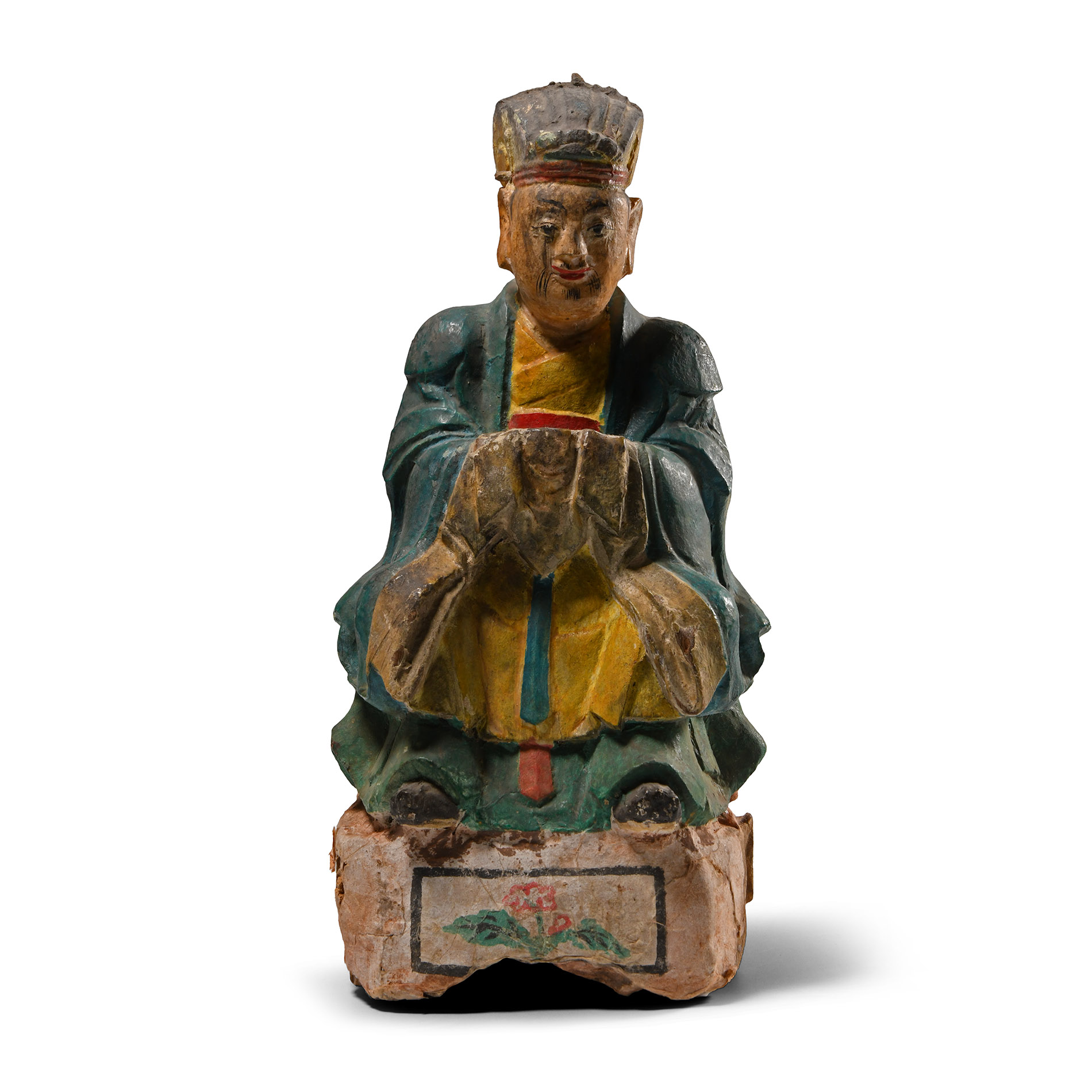 Chinese Ming Painted Wooden House God