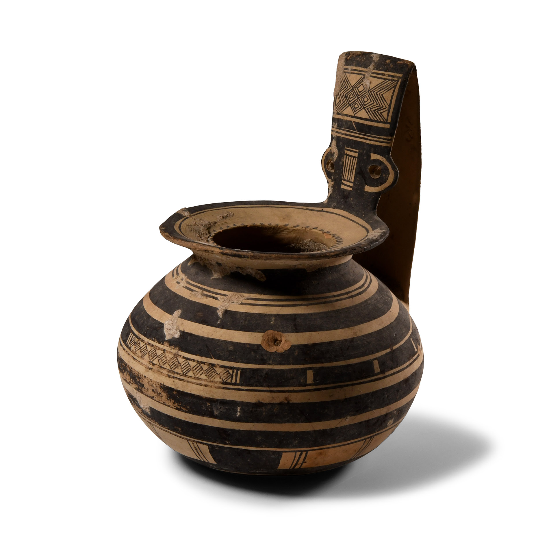 Greek Daunian Painted Ceramic Vessel