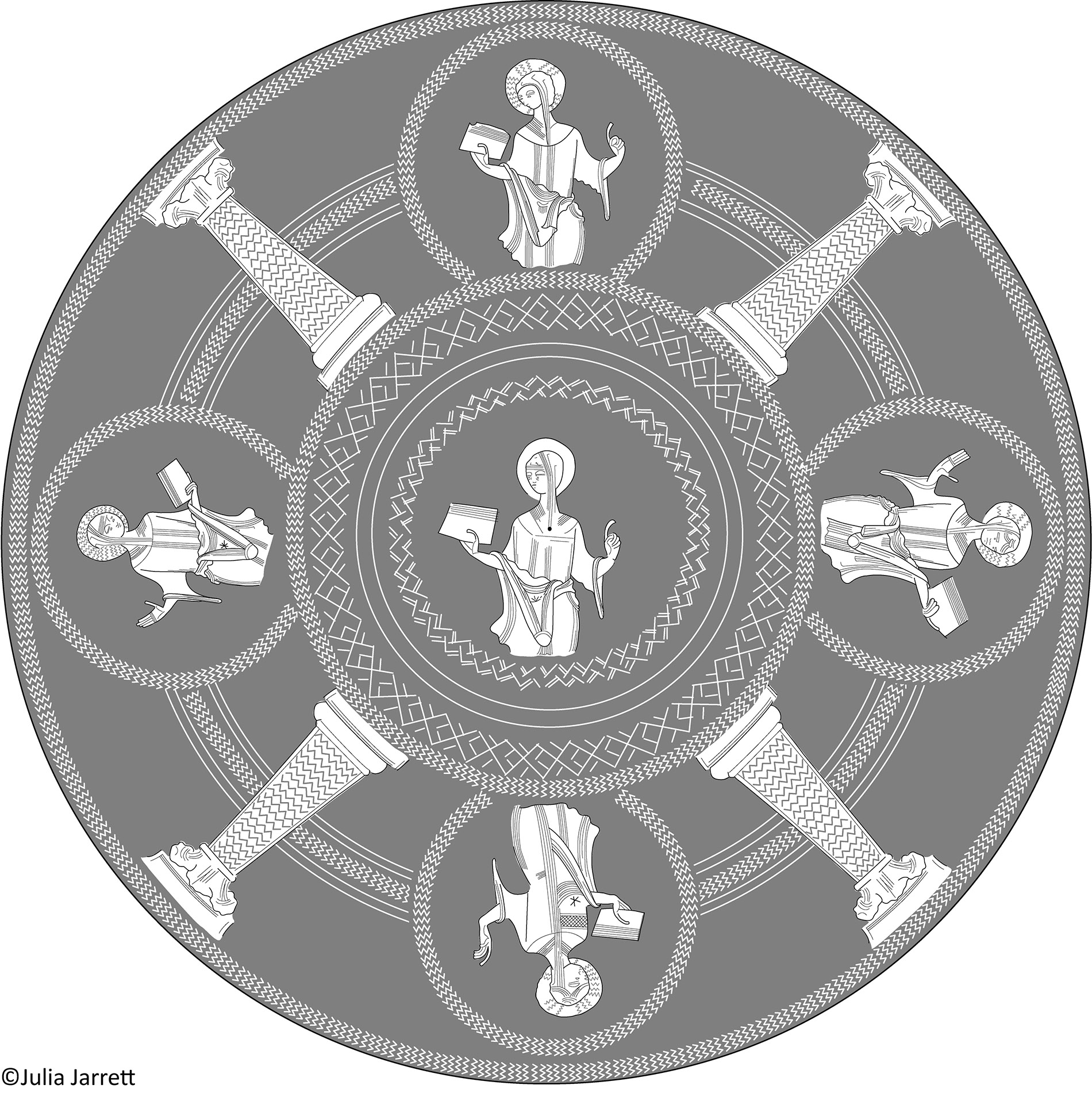 Byzantine Liturgical Bronze Bowl with Figures