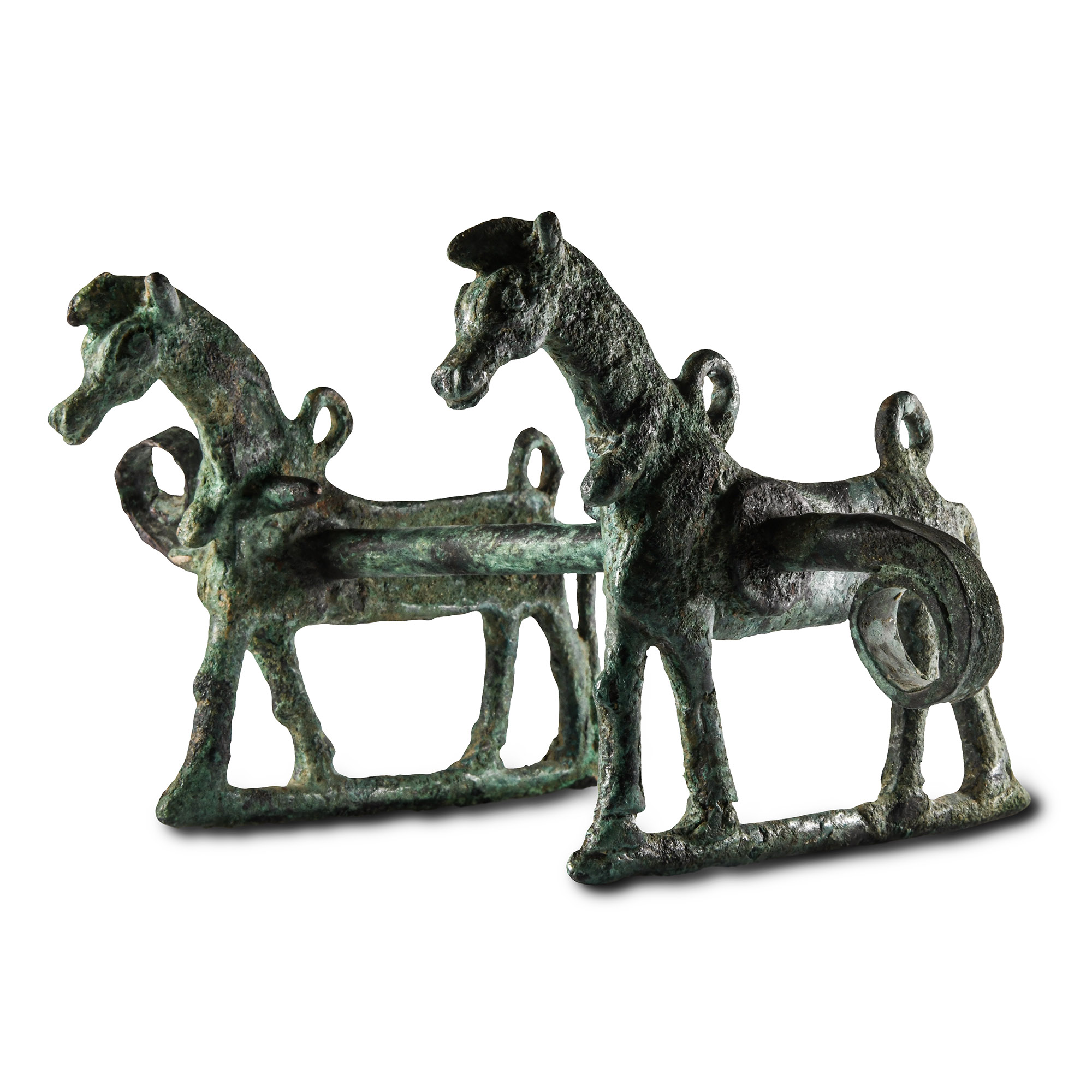 Luristan Bronze Horse Bit with Horses
