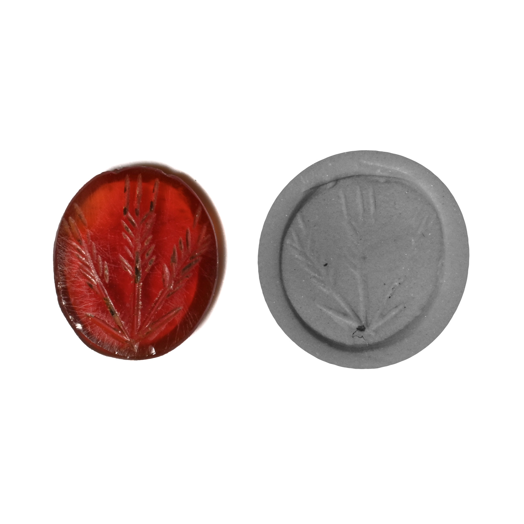 Roman Intaglio Gemstone with Wheat