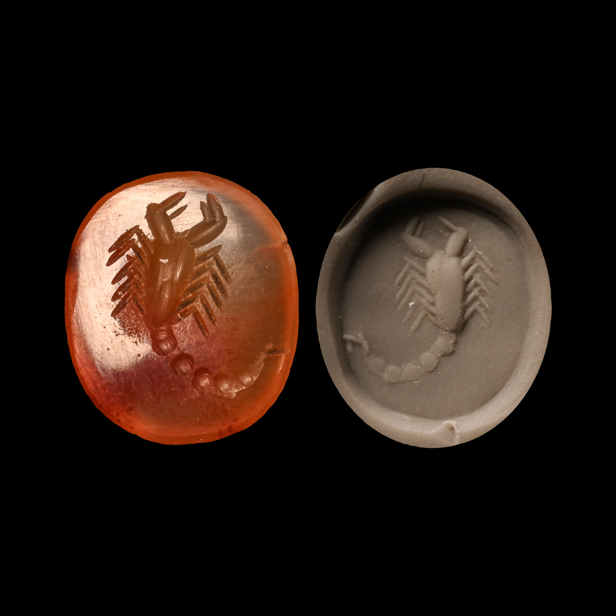 Roman Carnelian Scorpion Gemstone