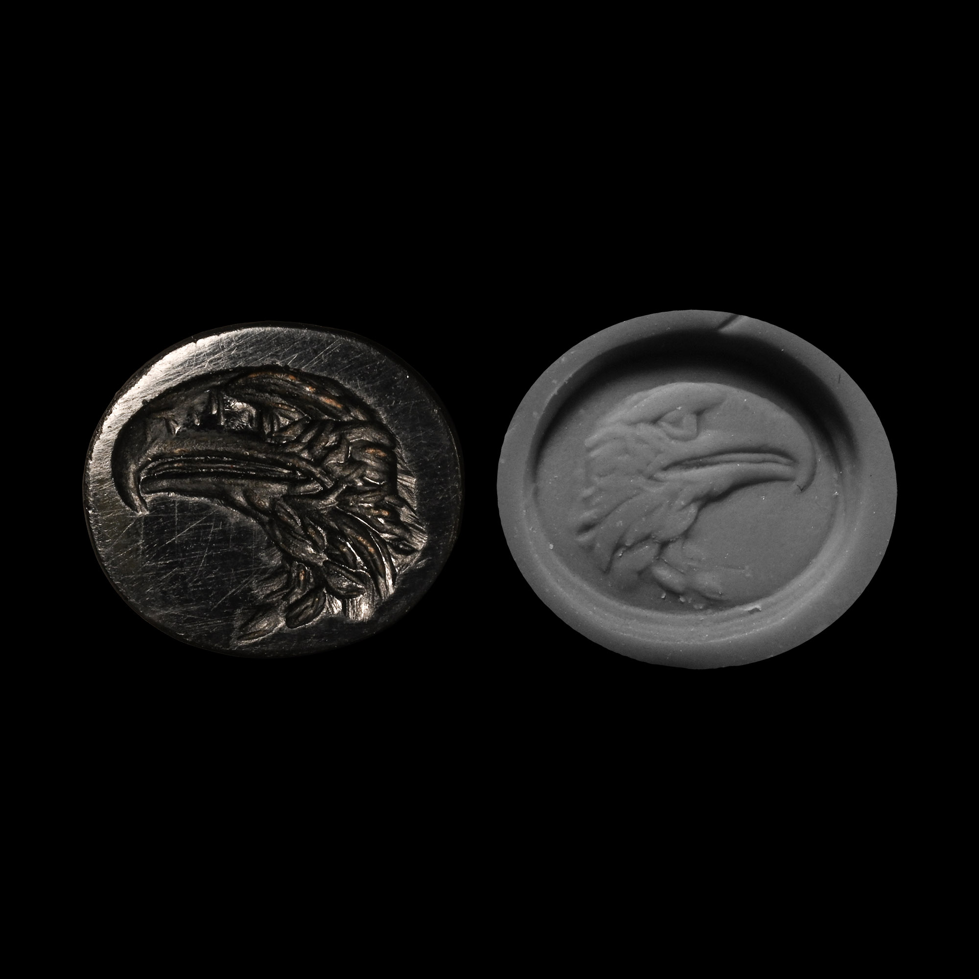 Roman Intaglio Gemstone with Eagle
