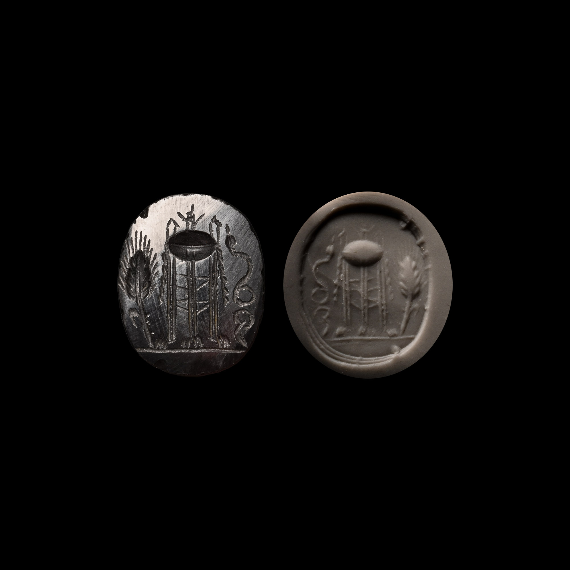 Roman Censer Intaglio Gemstone