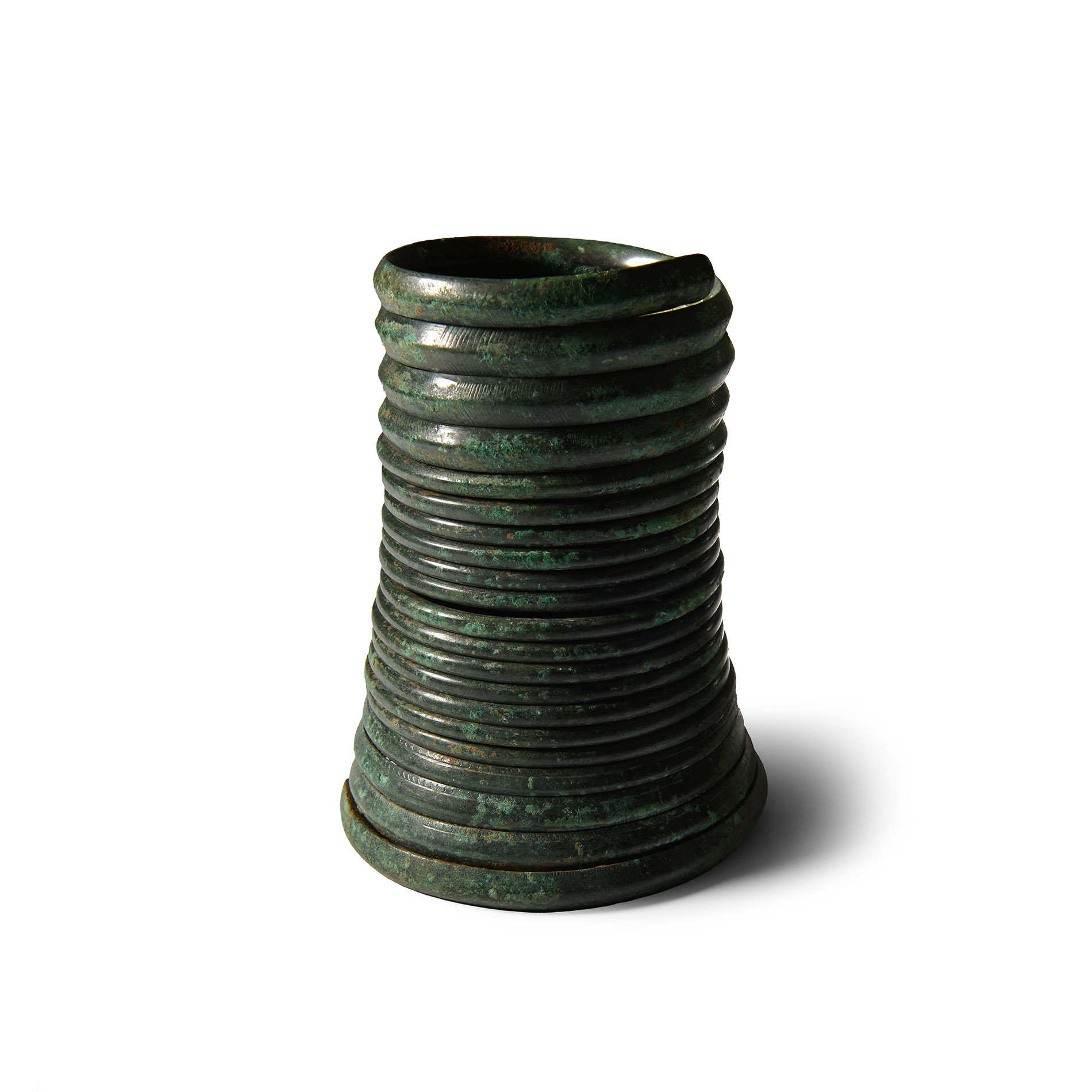 Greek Decorated Bronze Spiral Bracelet