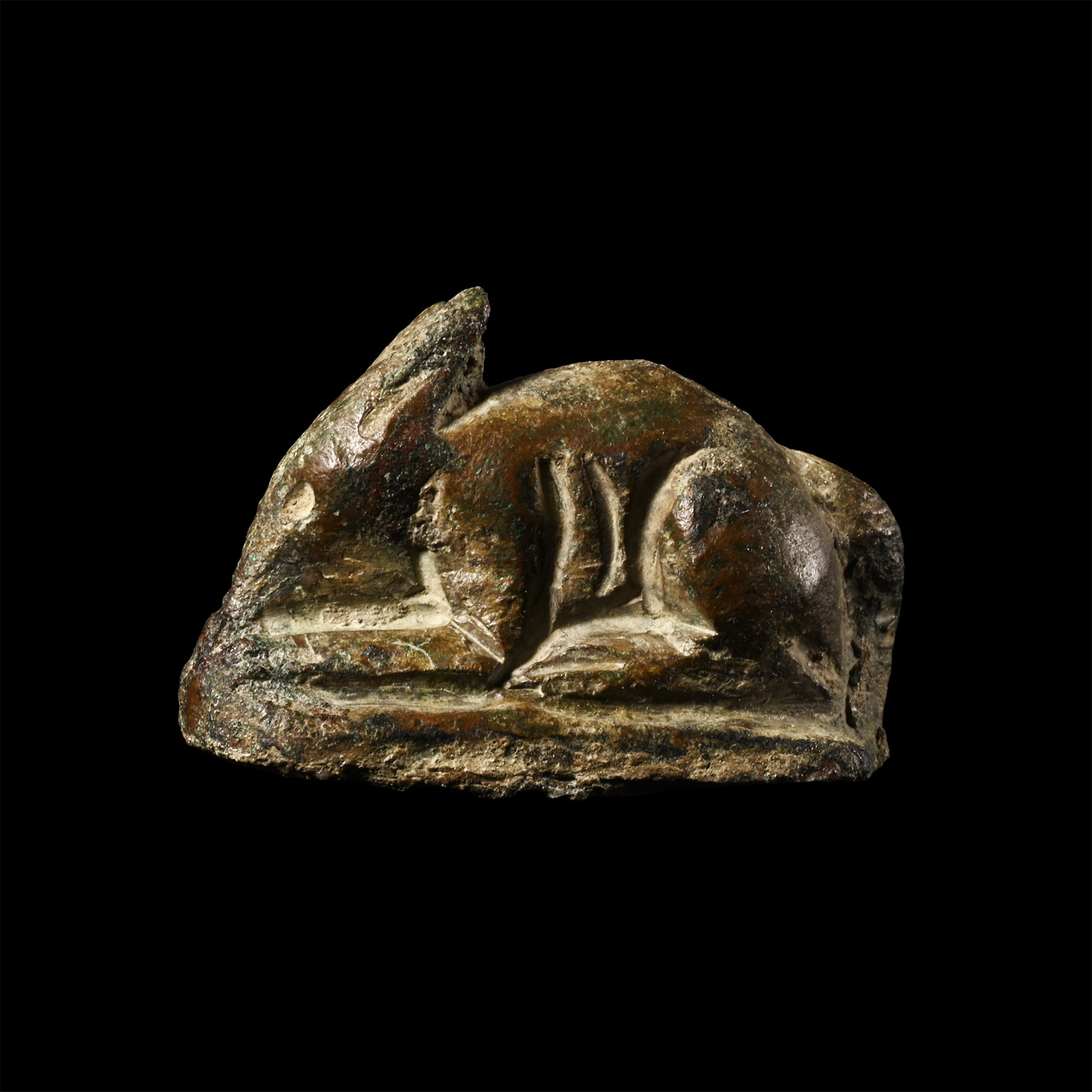 Roman Bronze Nibbling Rat Figurine