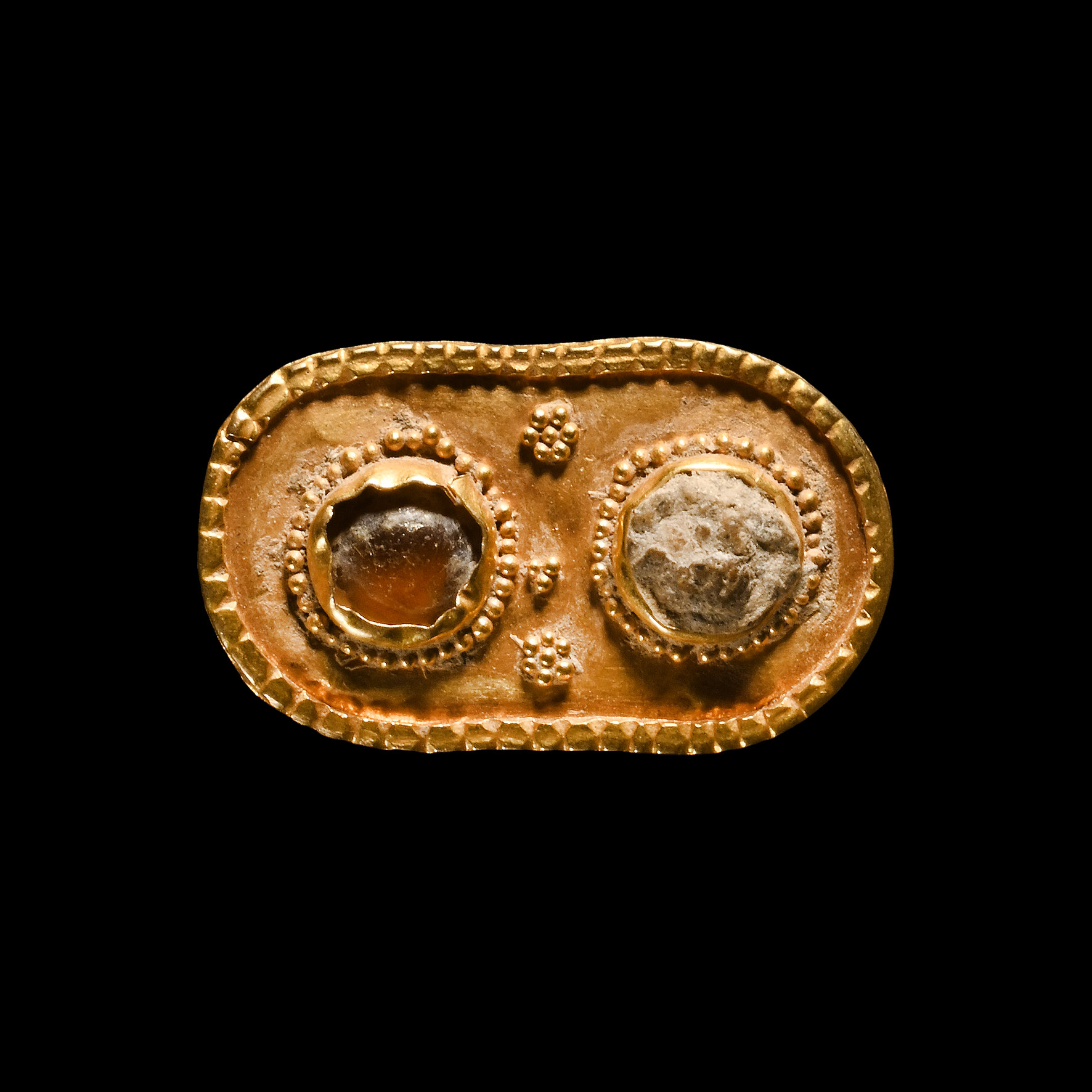 Roman Gold Shield-Shaped Mount