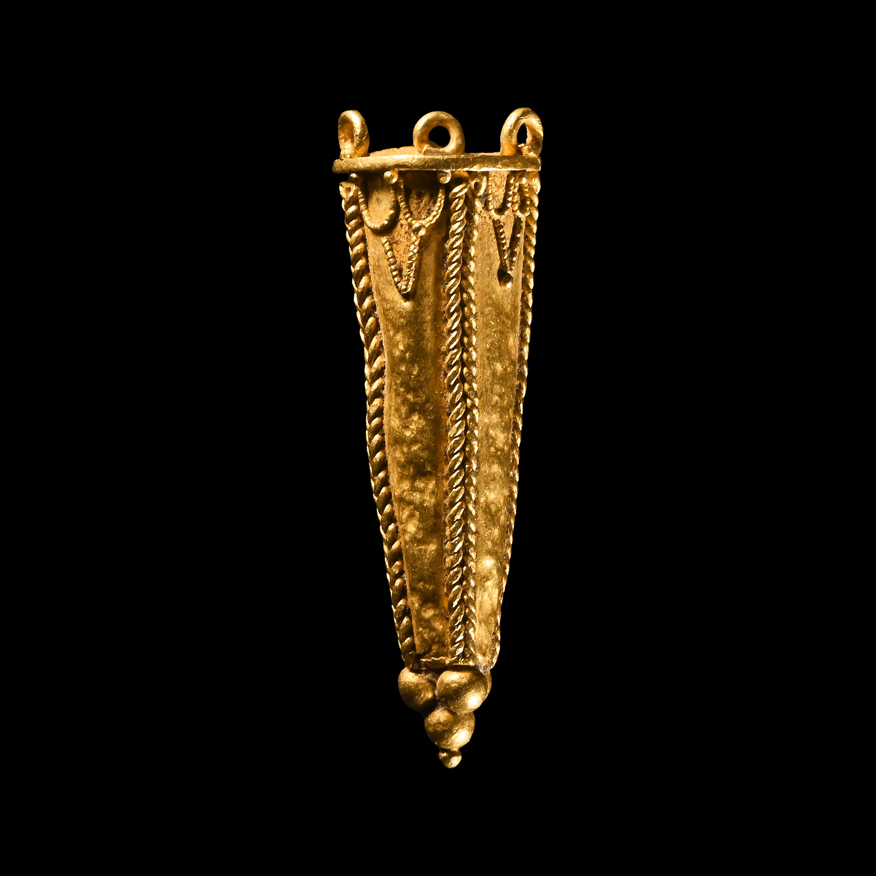 Greek Gold Vessel-Shaped Pendant