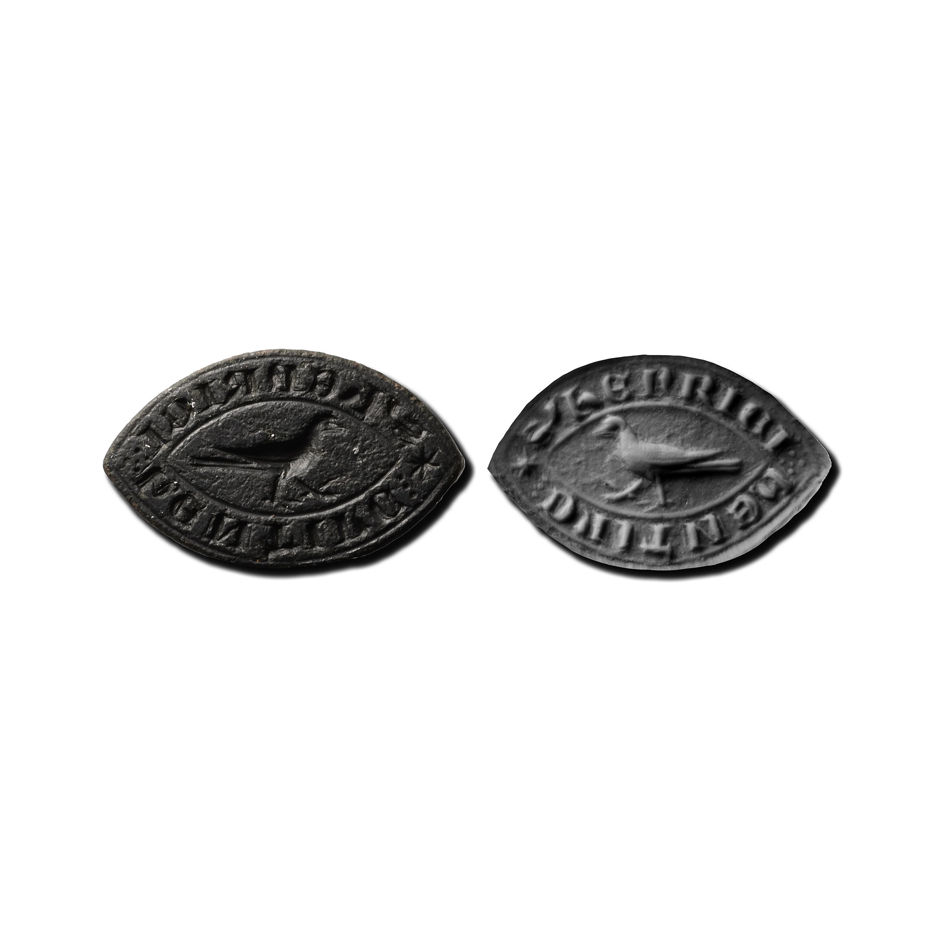 Medieval Bronze Seal Vesica-Shaped Seal Matrix for Henry Hendrick