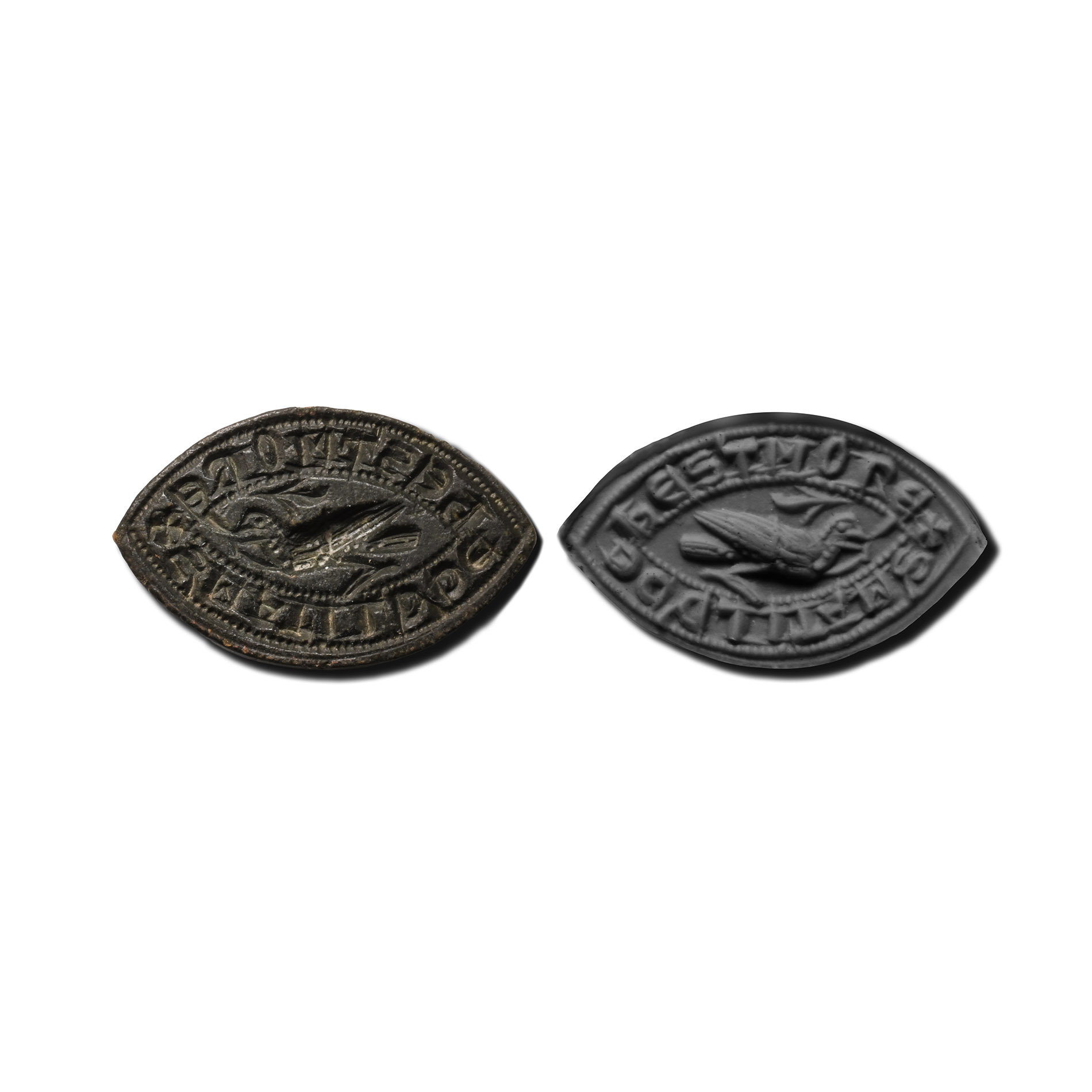 Medieval Bronze Vesica-Shaped Seal Matrix for Matilda of Eastmoor