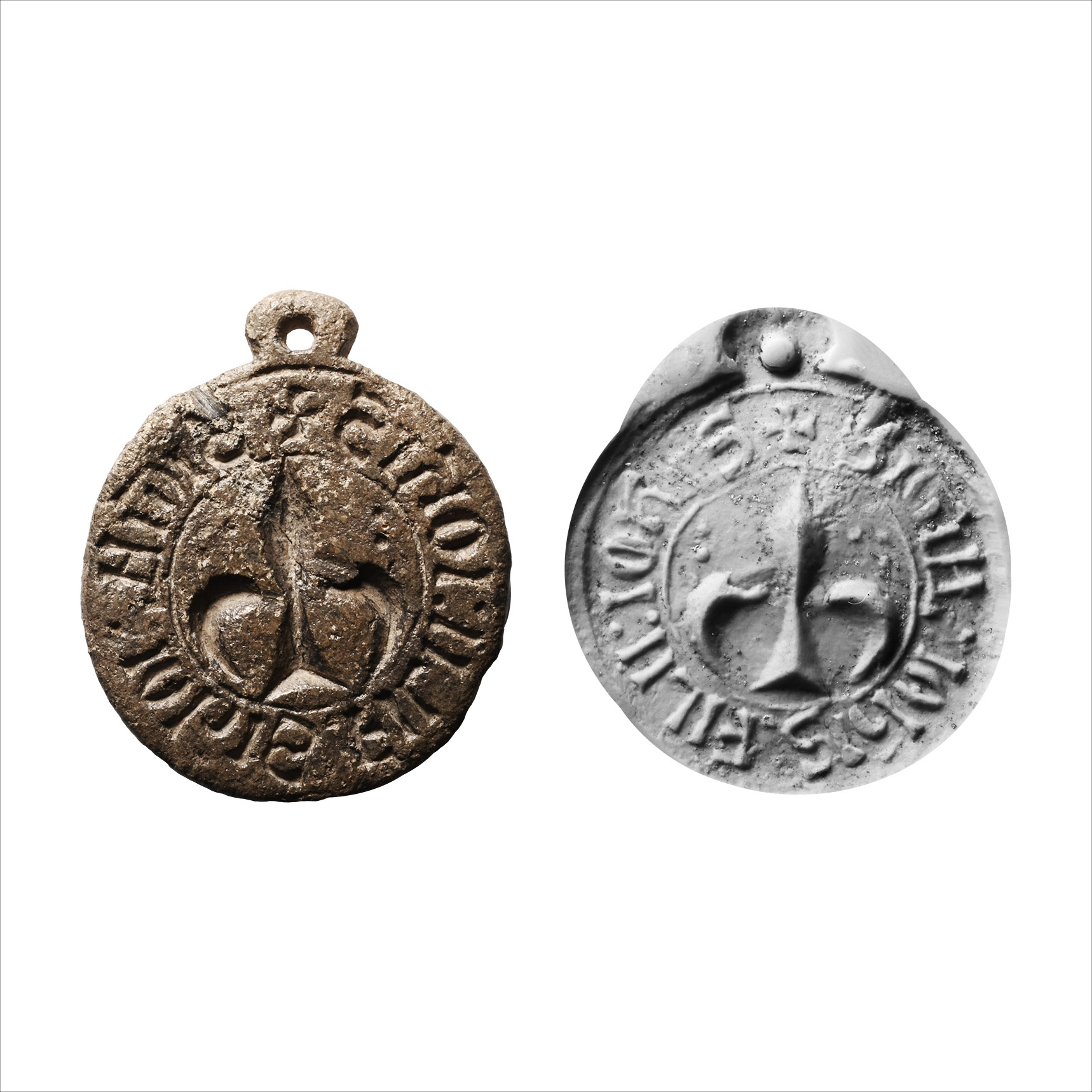 Large Medieval Lead Round Seal Matrix for John, Son of John