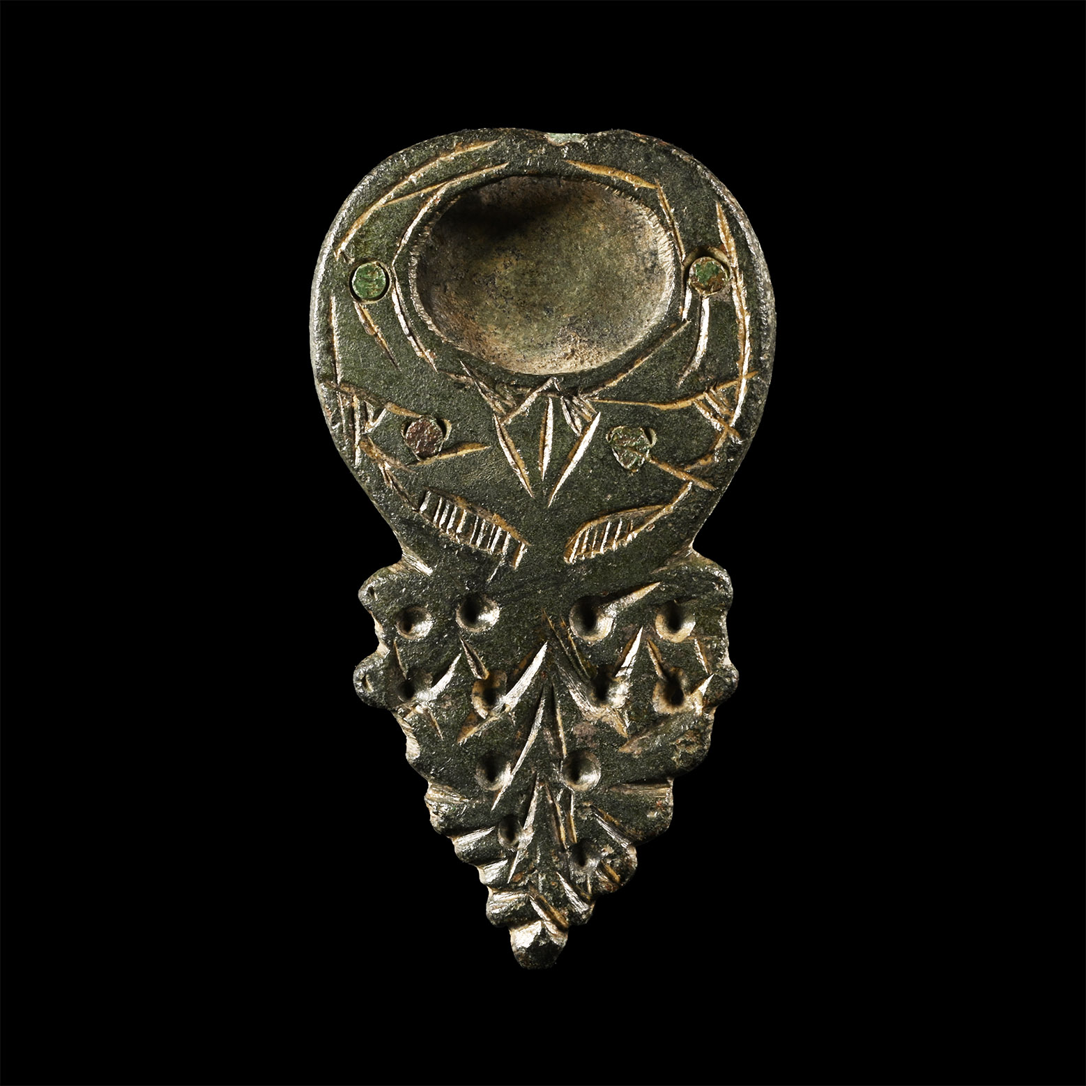 Medieval Bronze Belt End