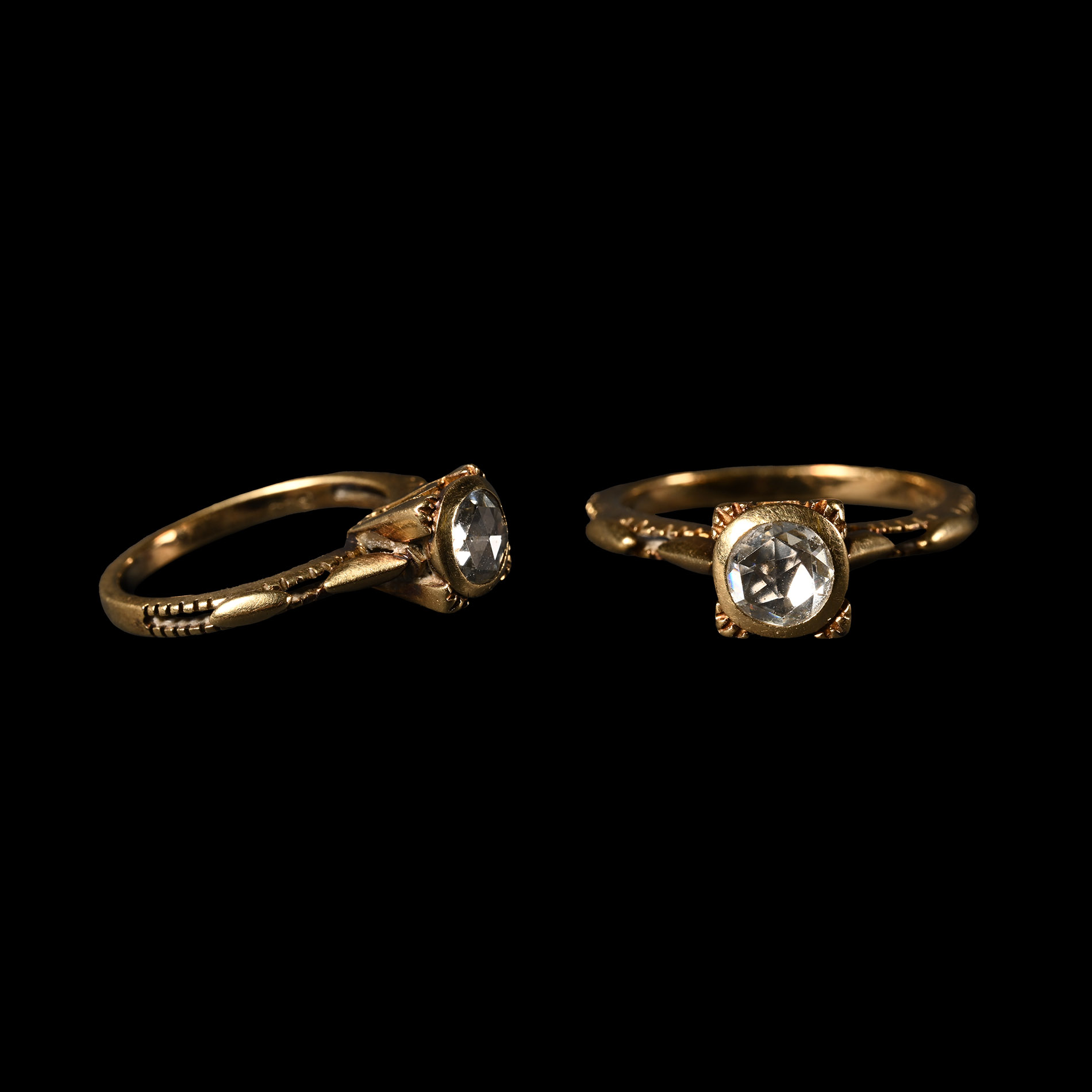 Gold Ring with 'Rose-Cut' Diamond
