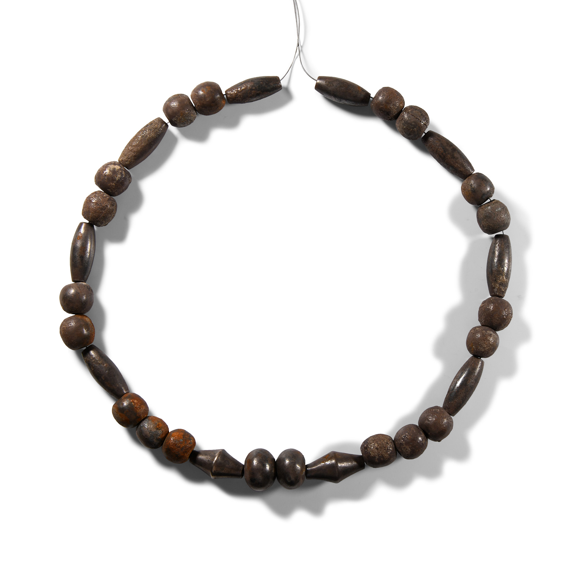 Mesopotamian Silver Bead Necklace