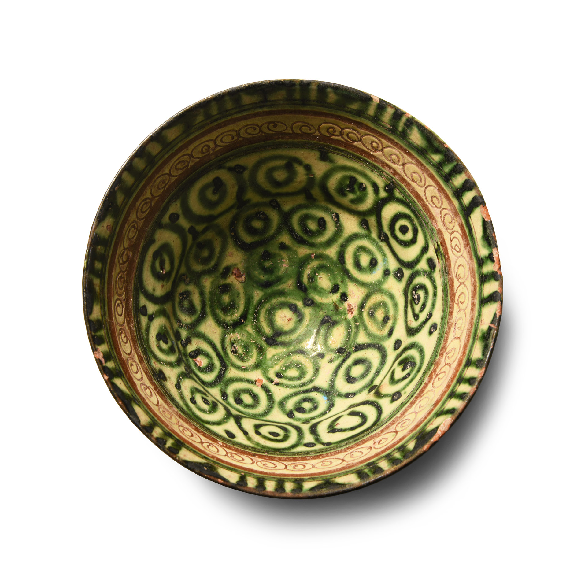 Byzantine Green Glazed Terracotta Bowl
