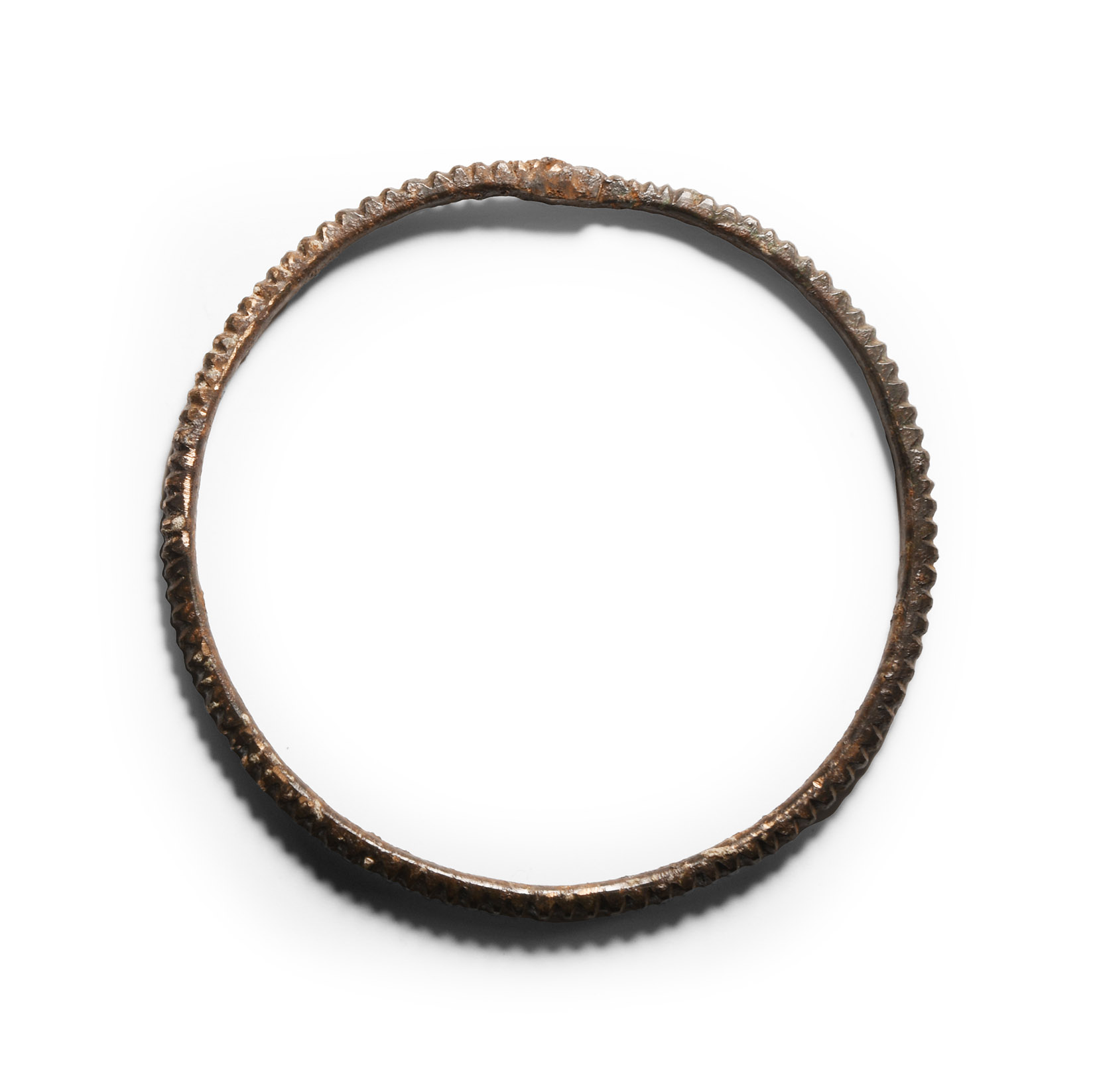 Western Asiatic Bronze Ribbed Bracelet