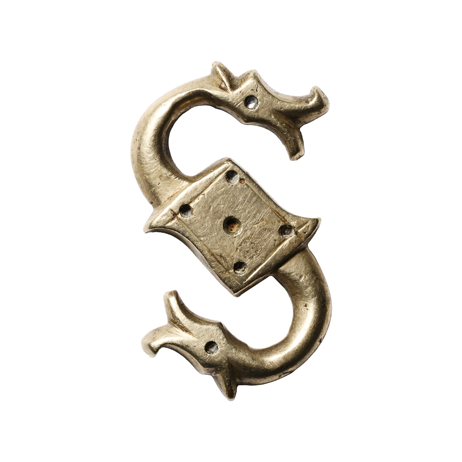 Medieval Silver Dragon Belt Fitting
